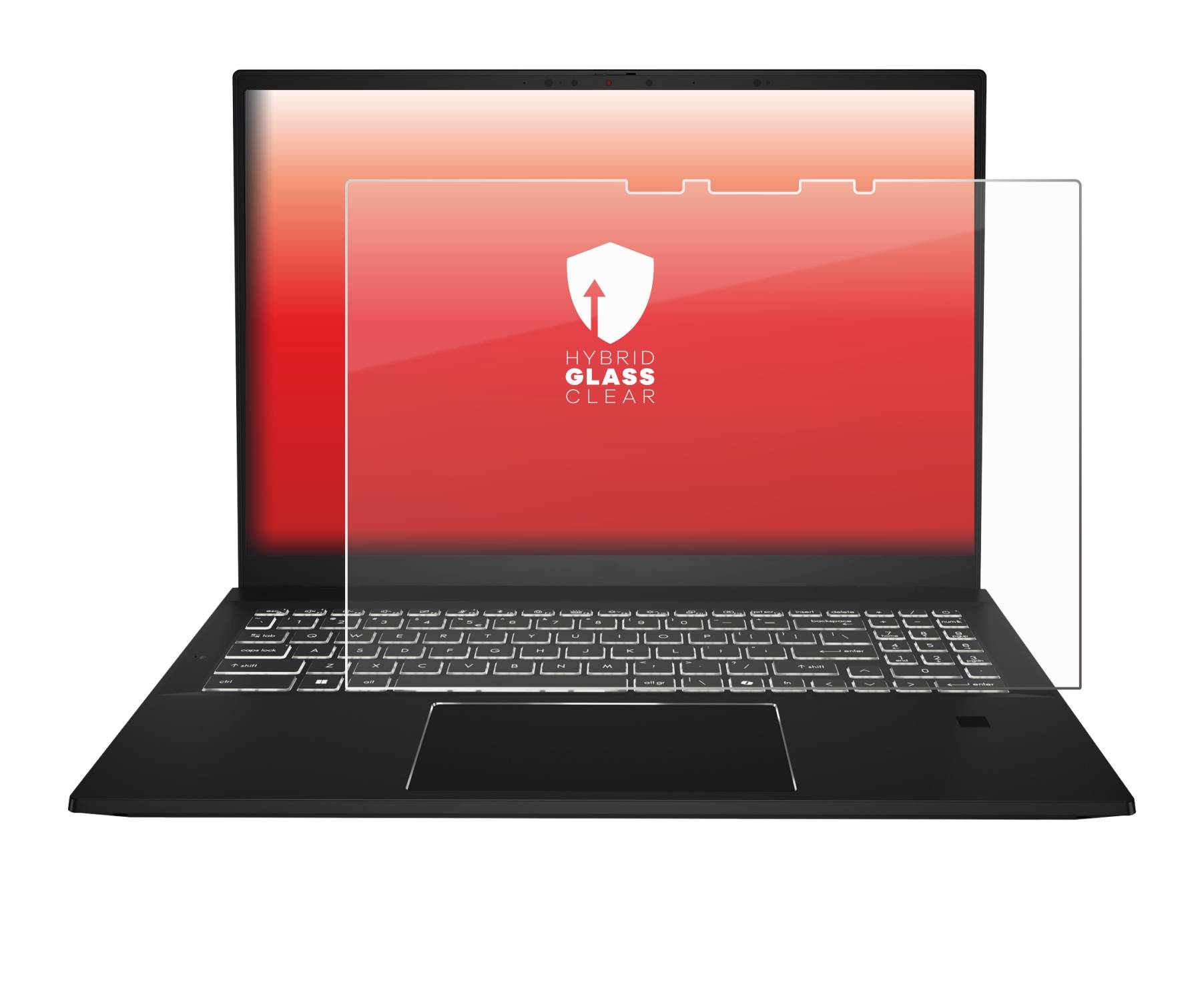 upscreen Hybrid Glas Schutz-Folie für MSI Summit E16 AI Studio