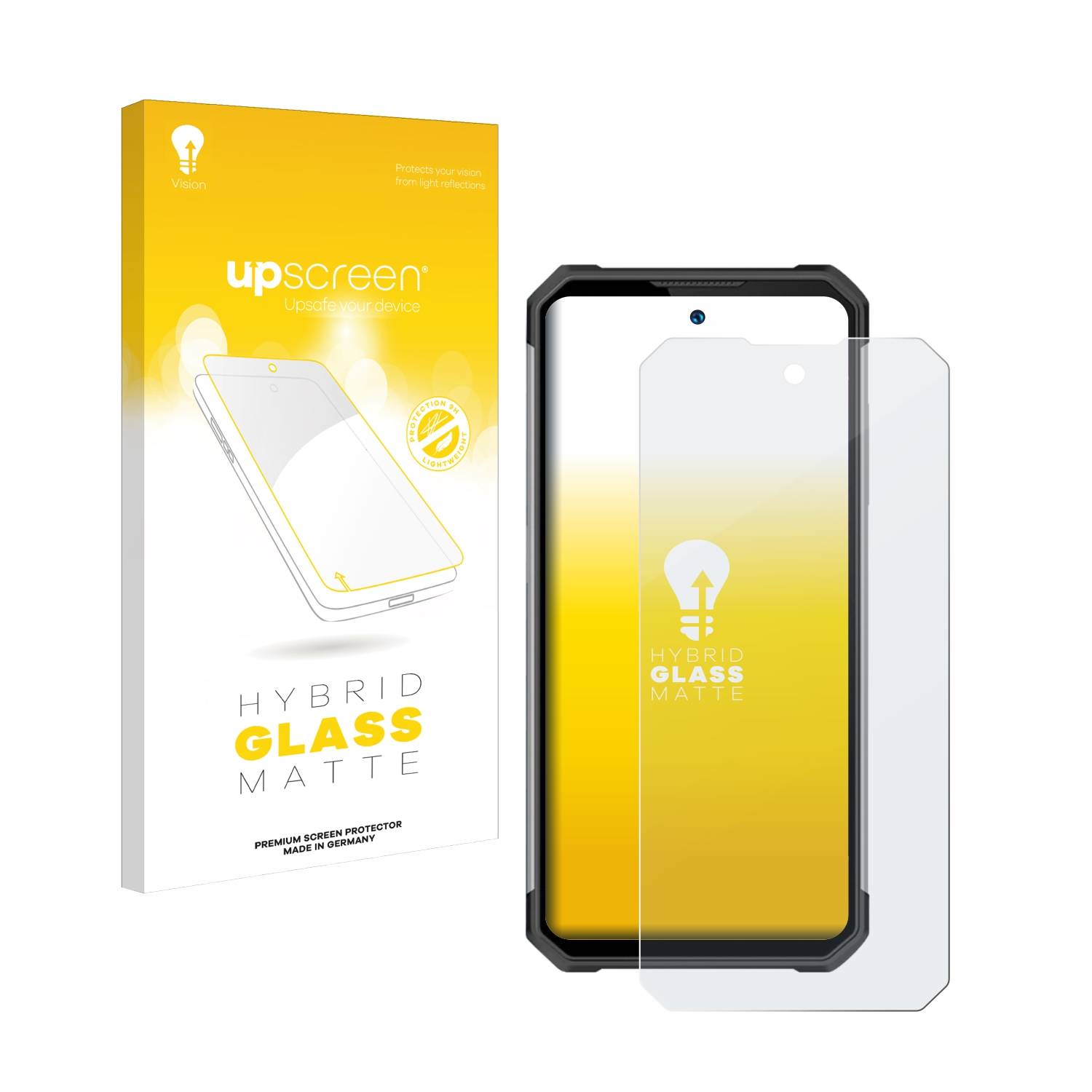 upscreen Hybrid Glas Matt Panzer-Folie für Oukitel WP27