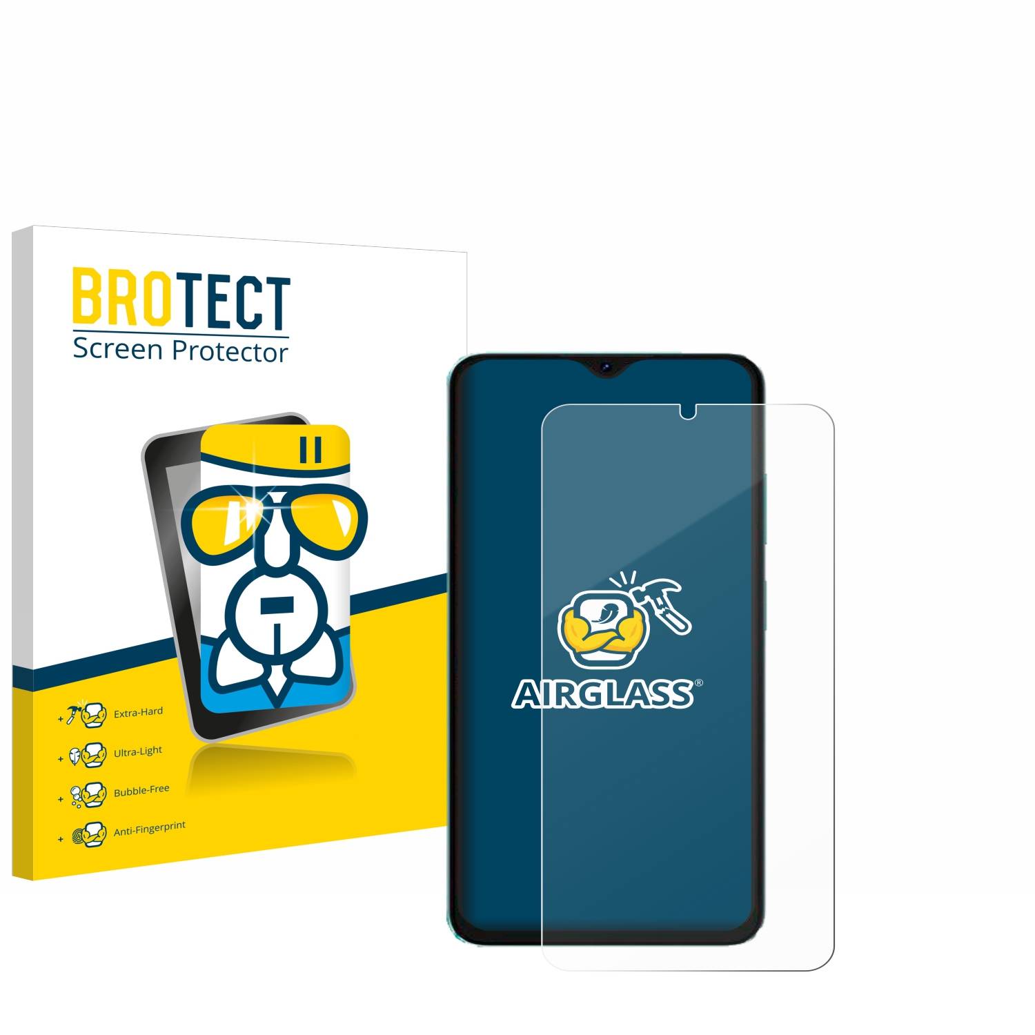 BROTECT AirGlass Flexible Schutz Glas Folie für Oscal C70 Klar Transparent