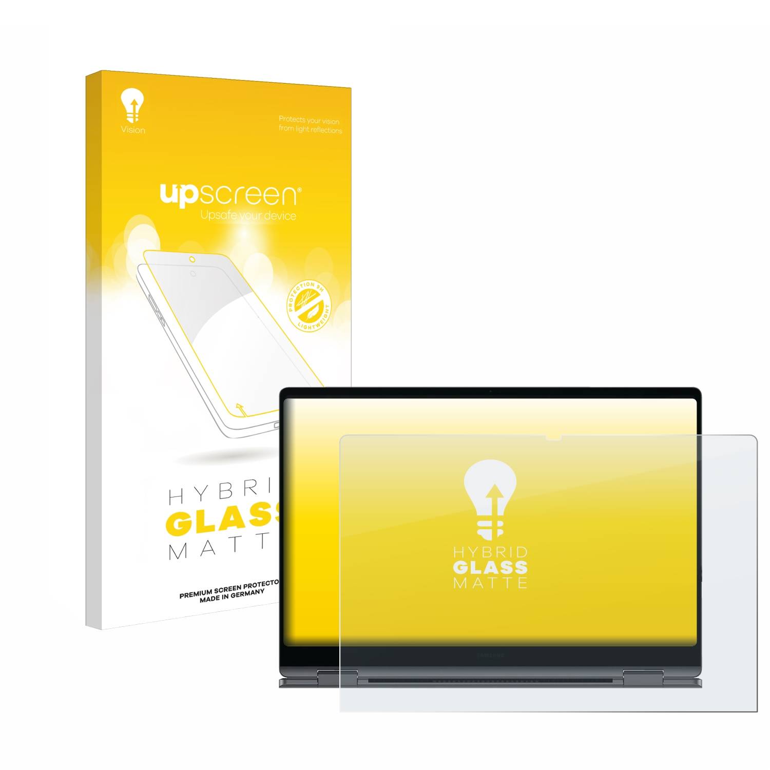 upscreen Hybrid Glas Matt Schutz-Folie für Samsung Galaxy Book4 Pro 360 16