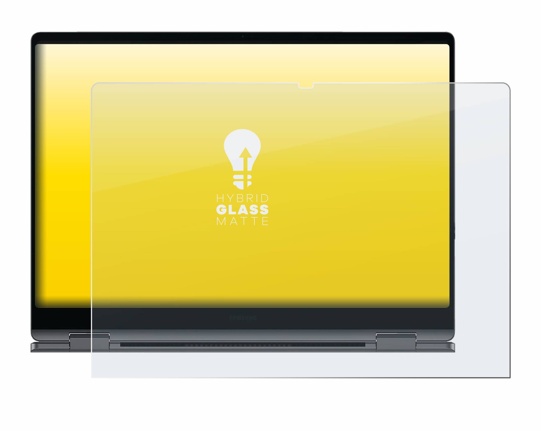 upscreen Hybrid Glas Matt Schutz-Folie für Samsung Galaxy Book4 Pro 360 16