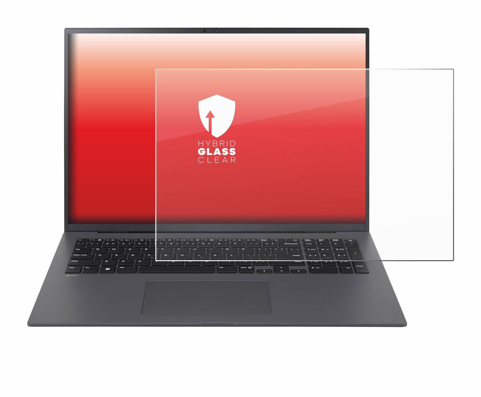 upscreen Hybrid Glas Panzer-Folie für LG gram 17 2024