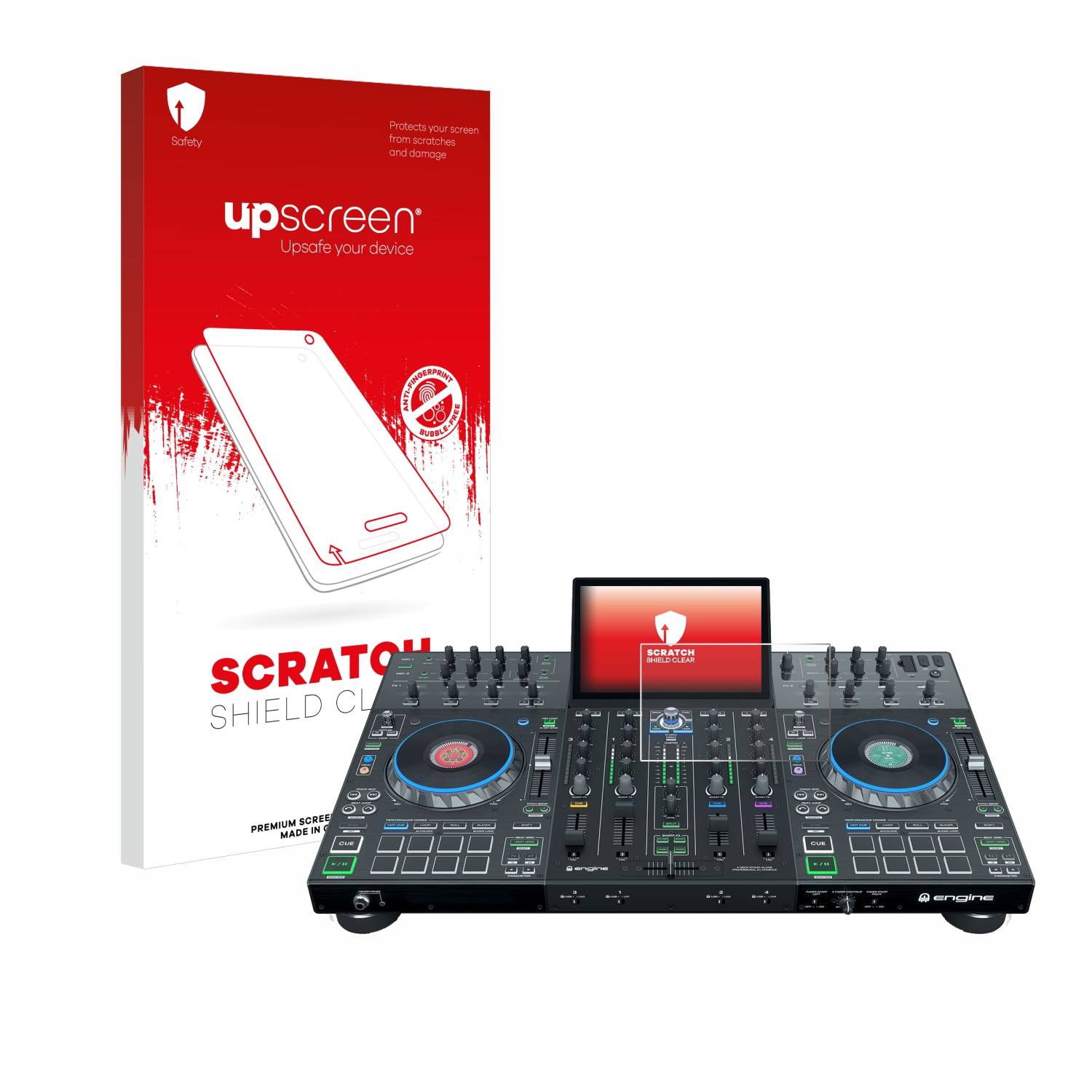 upscreen Schutzfolie für Denon DJ Prime 4+ Kratzschutz Anti-Fingerprint Klar