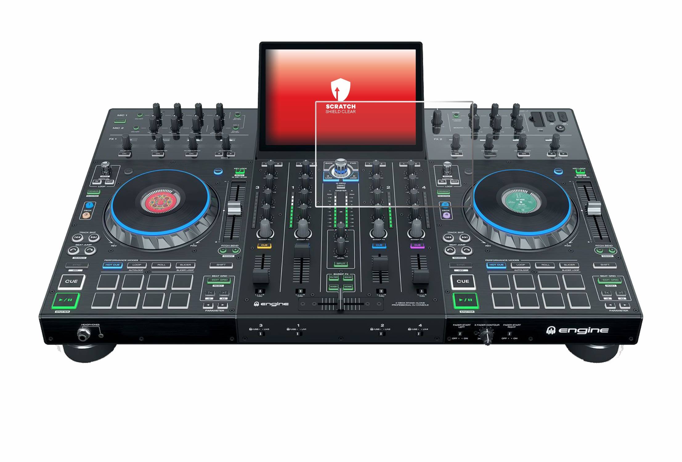 upscreen Schutzfolie für Denon DJ Prime 4+ Kratzschutz Anti-Fingerprint Klar
