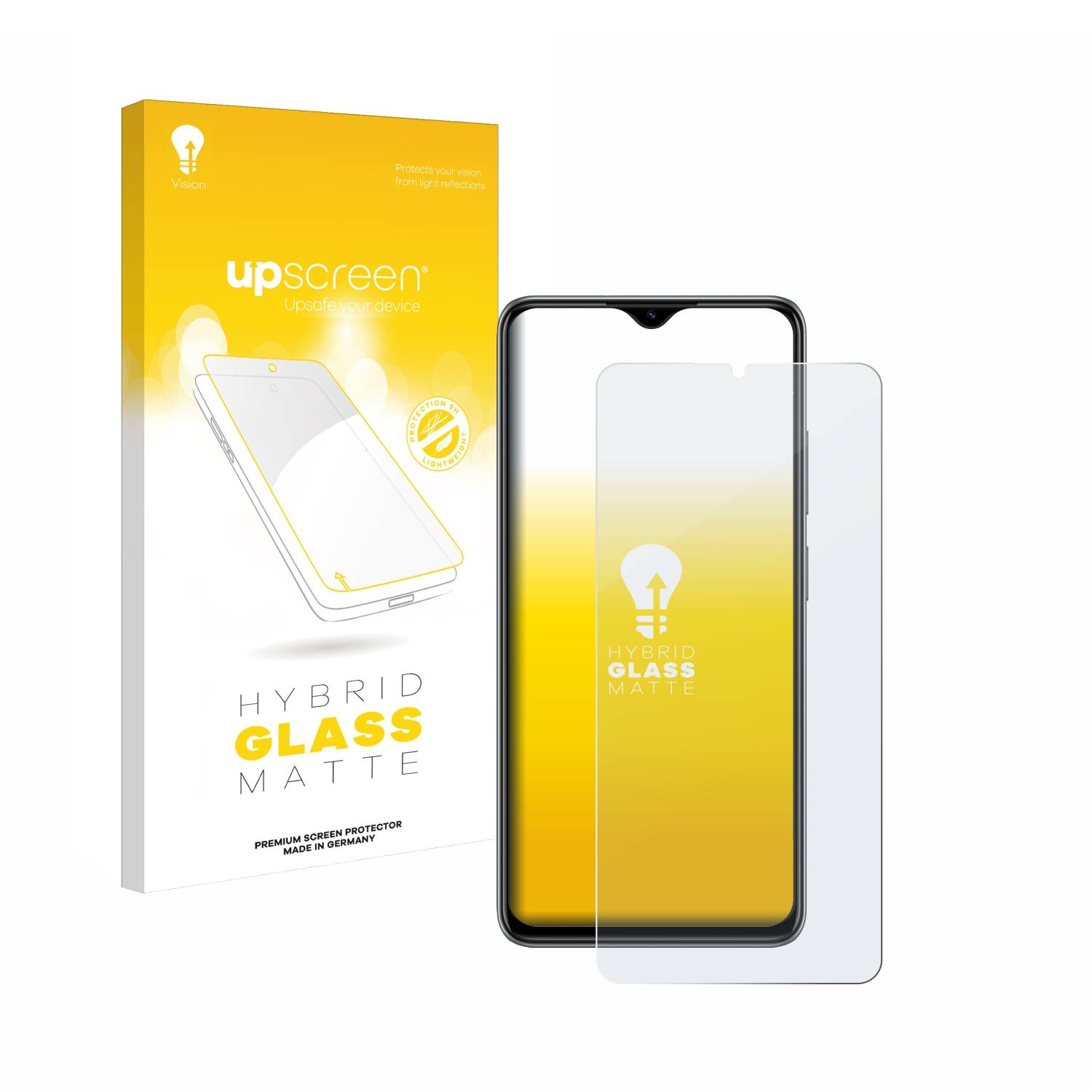 upscreen Hybrid Glas Matt Schutz-Folie für ZTE Blade A73
