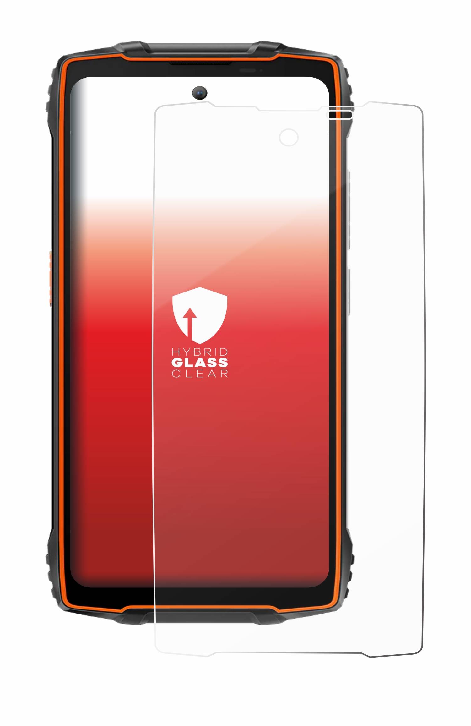 upscreen Flexible Schutz Glas Folie für Blackview Oscal Pilot 2 Schutzglas 9H Hybridglas Klar