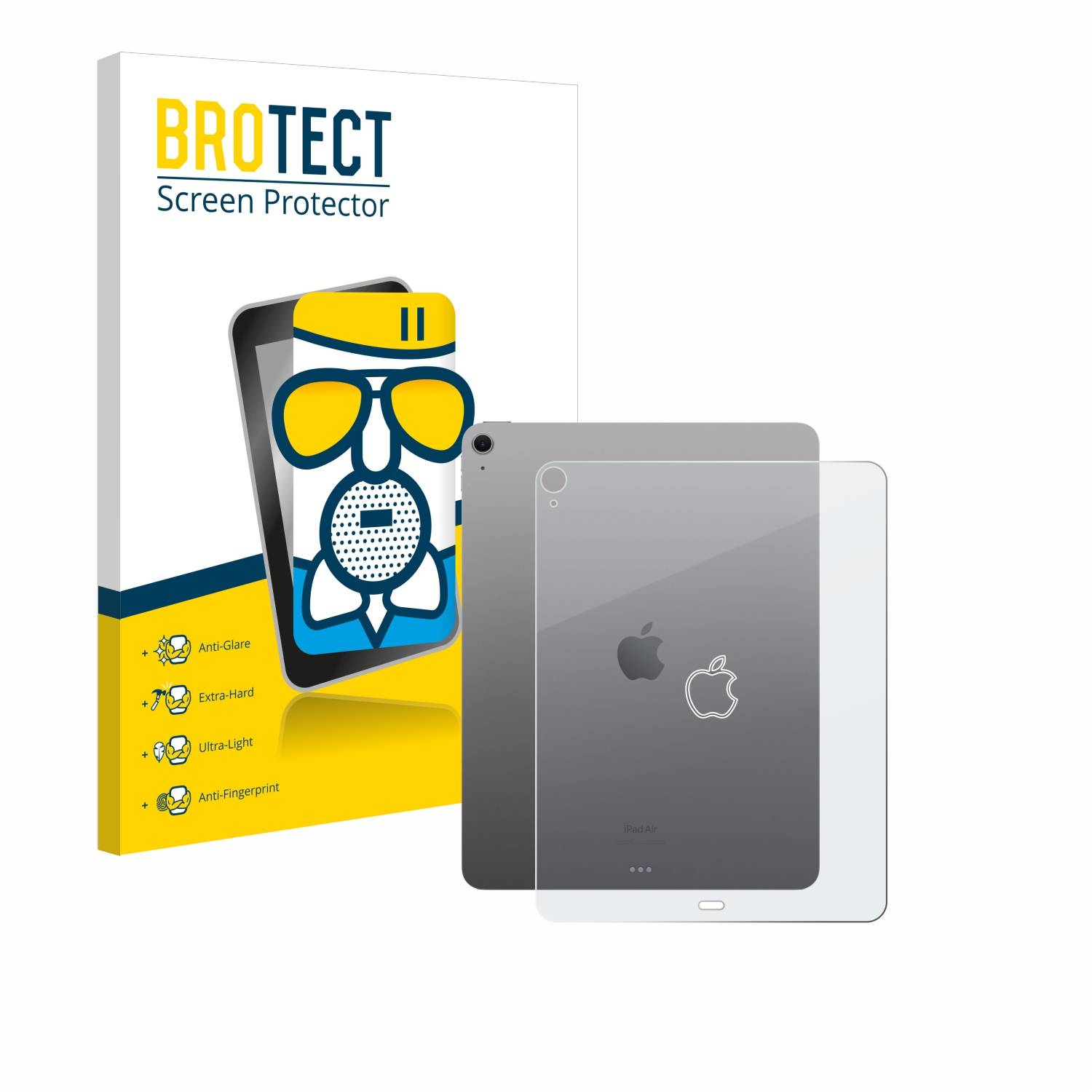 BROTECT AirGlass Matt Glas Panzer Folie für Apple iPad Air 13 WiFi Cellular 2024 (Rückseite)