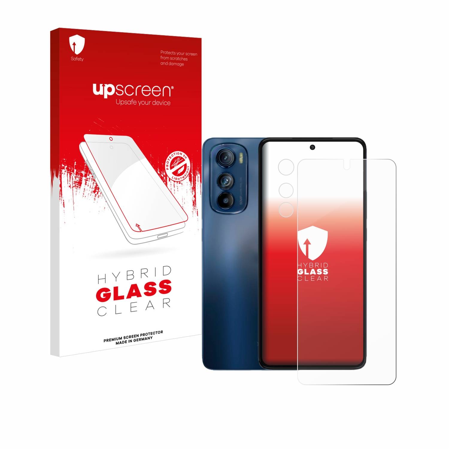upscreen Hybrid Glas Schutz-Folie für Motorola Edge 30 (Display+Kamera)