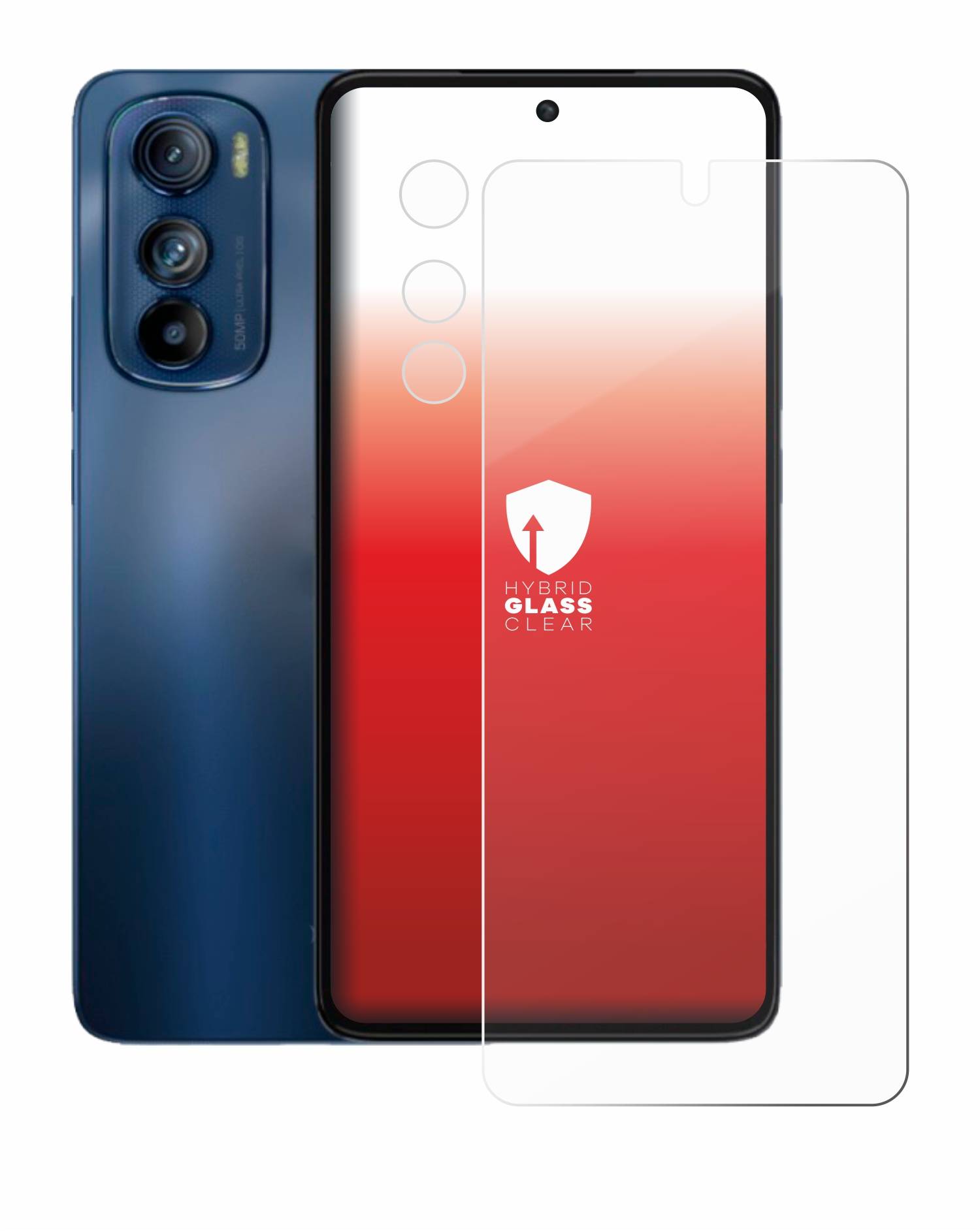 upscreen Hybrid Glas Schutz-Folie für Motorola Edge 30 (Display+Kamera)