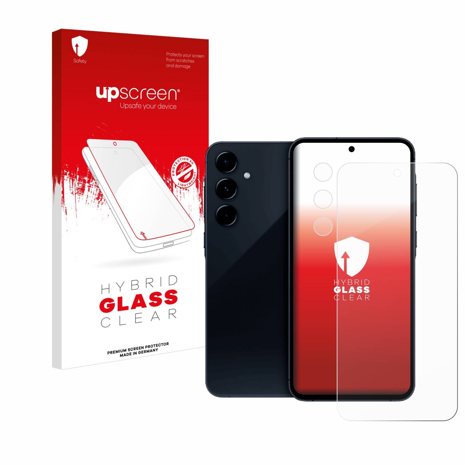 upscreen Hybrid Glas Panzer-Folie für Samsung Galaxy A35 5G (Display+Kamera)