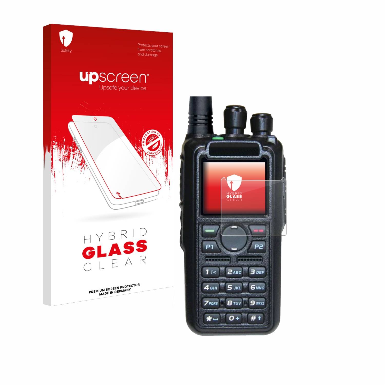 upscreen Hybrid Glas Panzer-Folie für AnyTone AT-D878UV II Plus