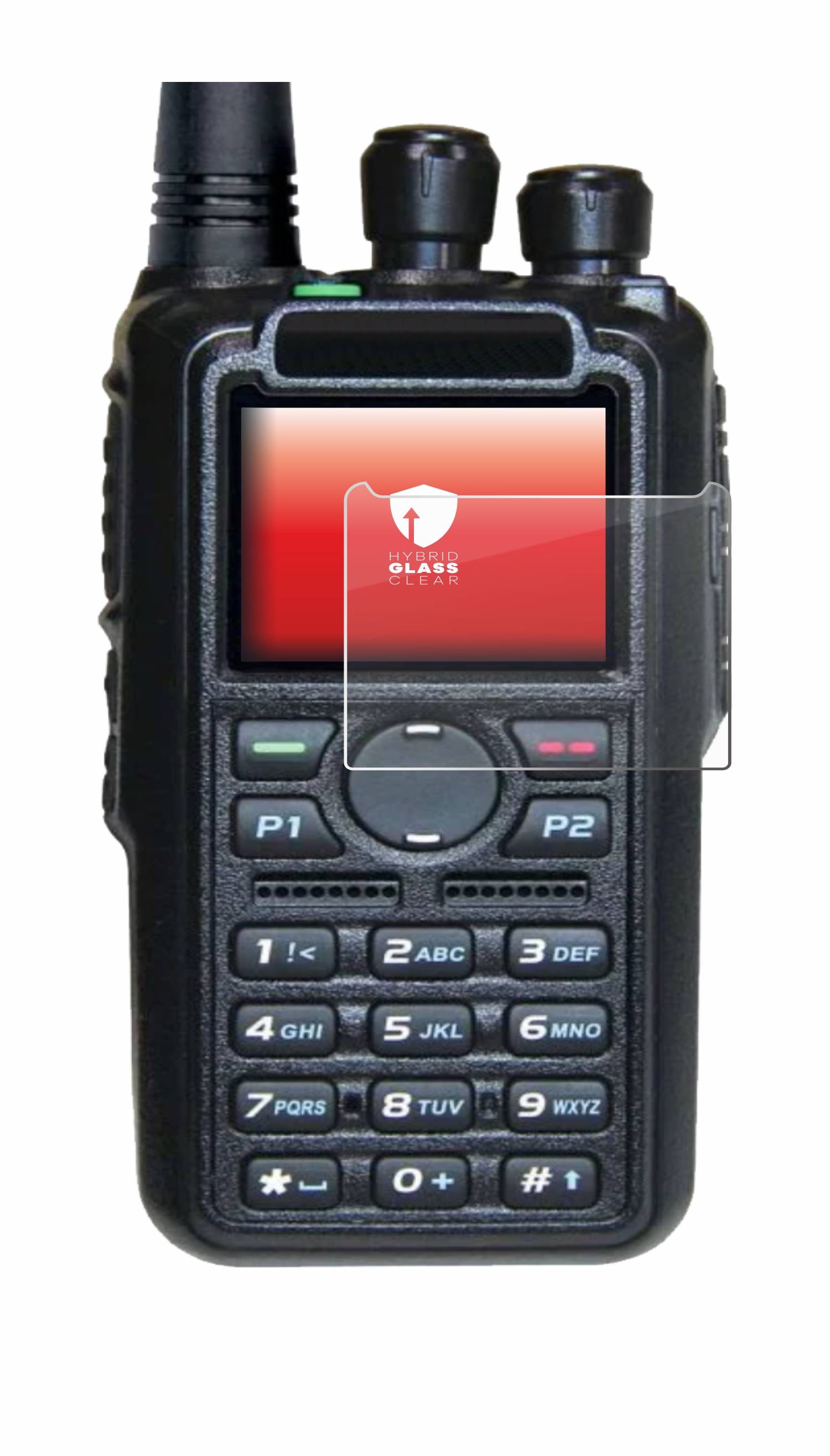 upscreen Hybrid Glas Panzer-Folie für AnyTone AT-D878UV II Plus