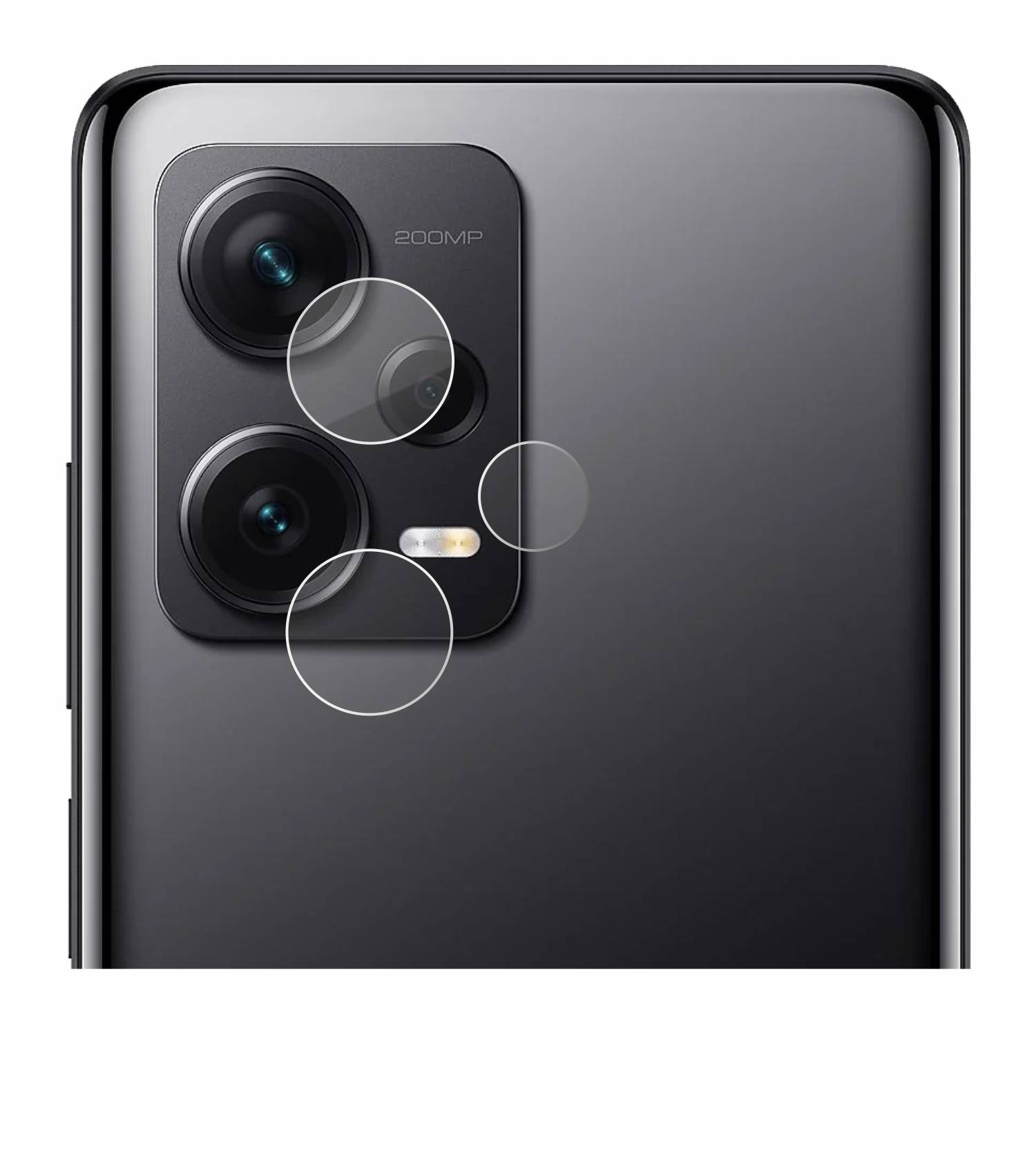 BROTECT AirGlass Glas Schutz-Folie für Xiaomi Redmi Note 12 Pro+ (NUR Kameraschutz) - Schutzglas
