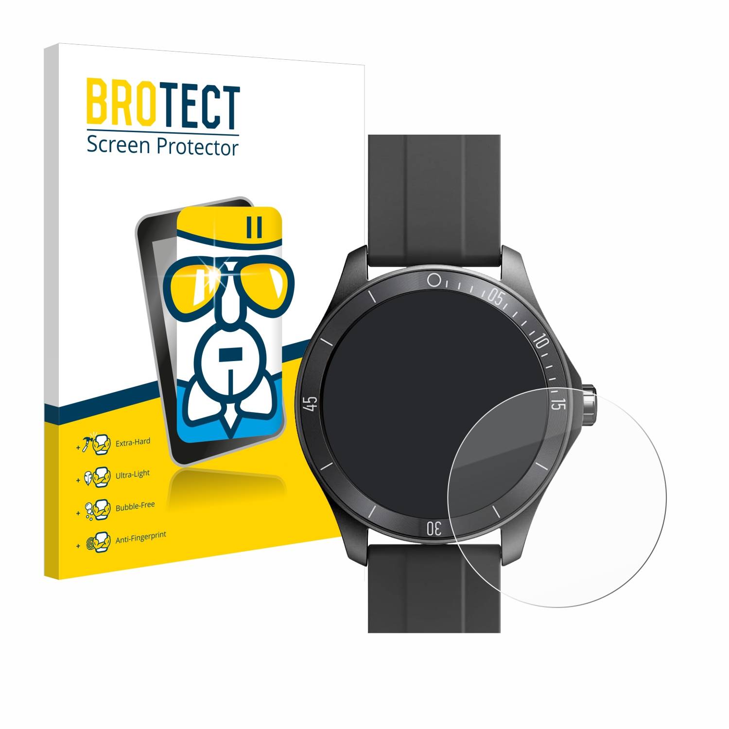 BROTECT AirGlass Flexible Schutz Glas Folie für Toobur IDW18 Klar Transparent