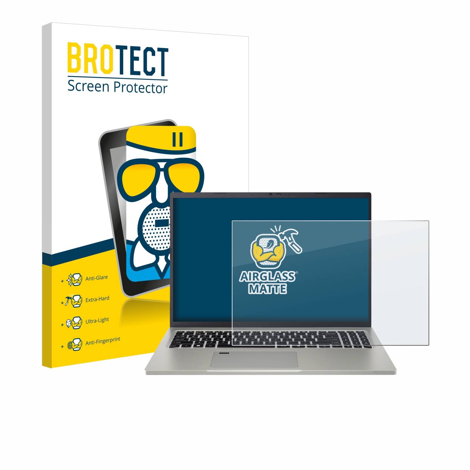 BROTECT AirGlass Matt Glas Panzer Folie für Acer Aspire Vero 16