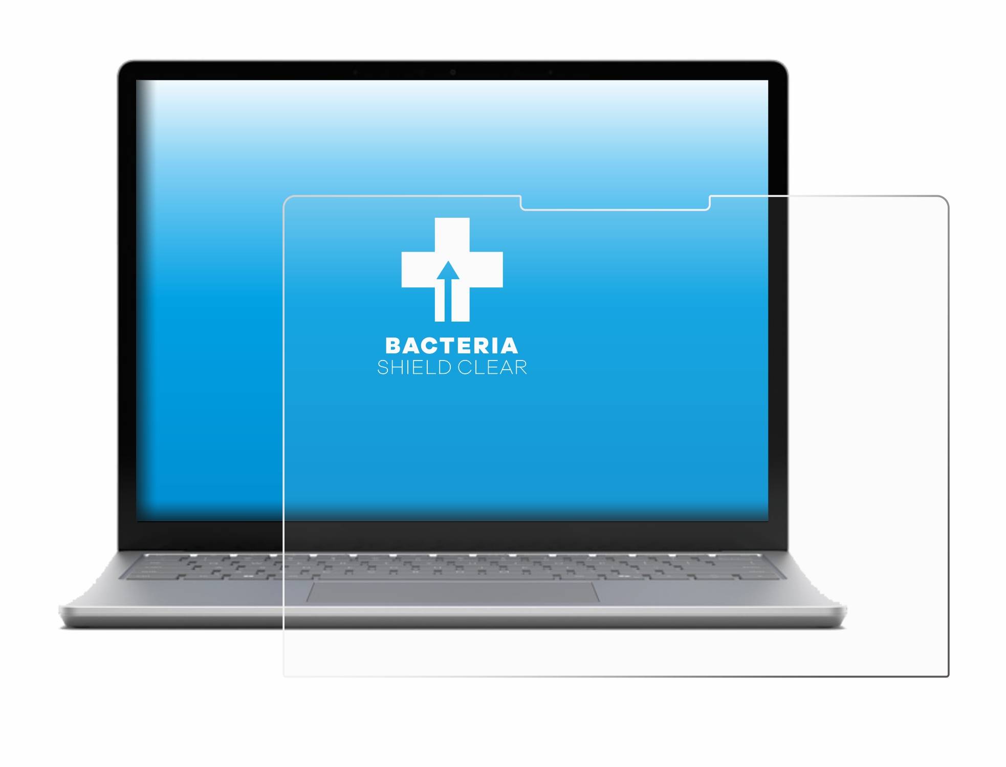 upscreen Schutzfolie für Microsoft Surface Laptop 6 15" Antibakterielle Folie Klar Anti-Kratzer