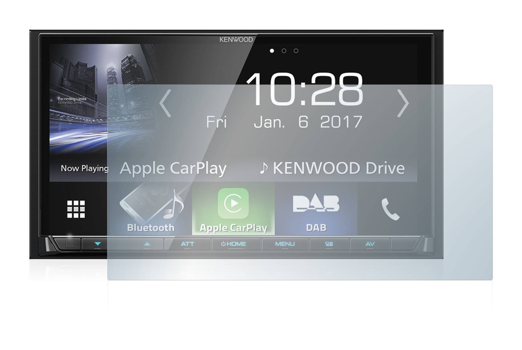 upscreen Schutzfolie für Kenwood DMX7017DABS Folie Matt Entspiegelt Anti-Reflex