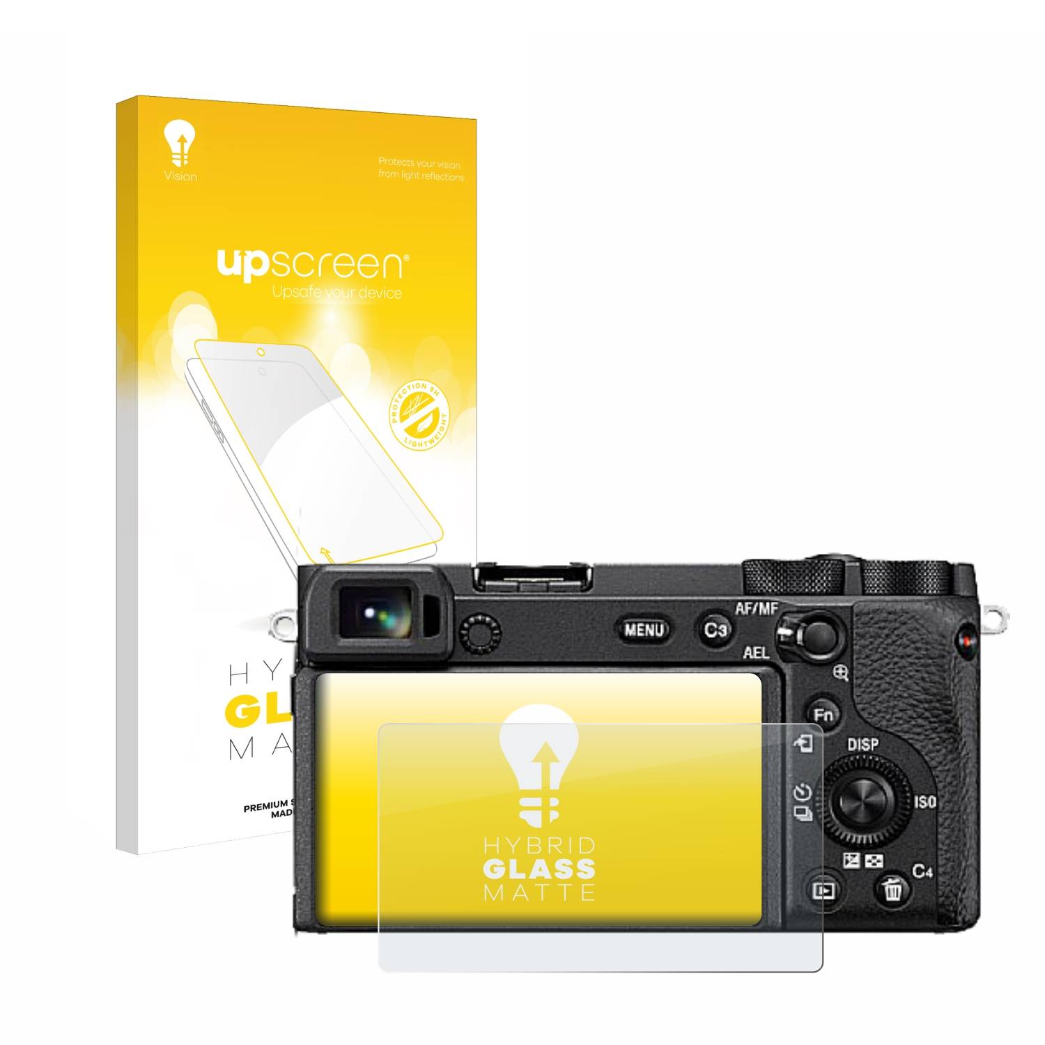 upscreen Flexible Schutz Glas Folie für Sony Alpha 6600 Schutzglas 9H Hybridglas Matt Entspiegelt