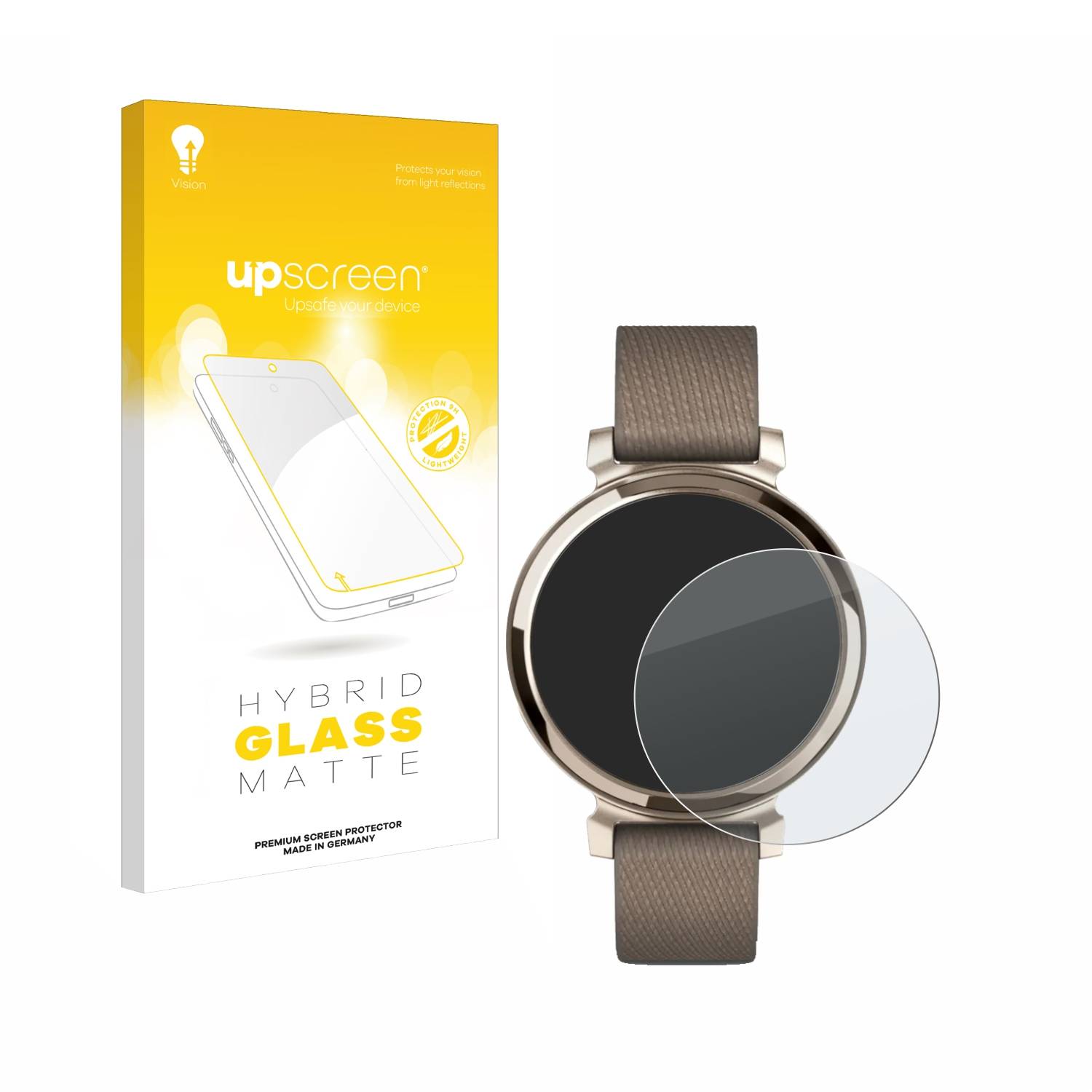 upscreen Hybrid Glas Matt Schutz-Folie für Garmin Lily 2