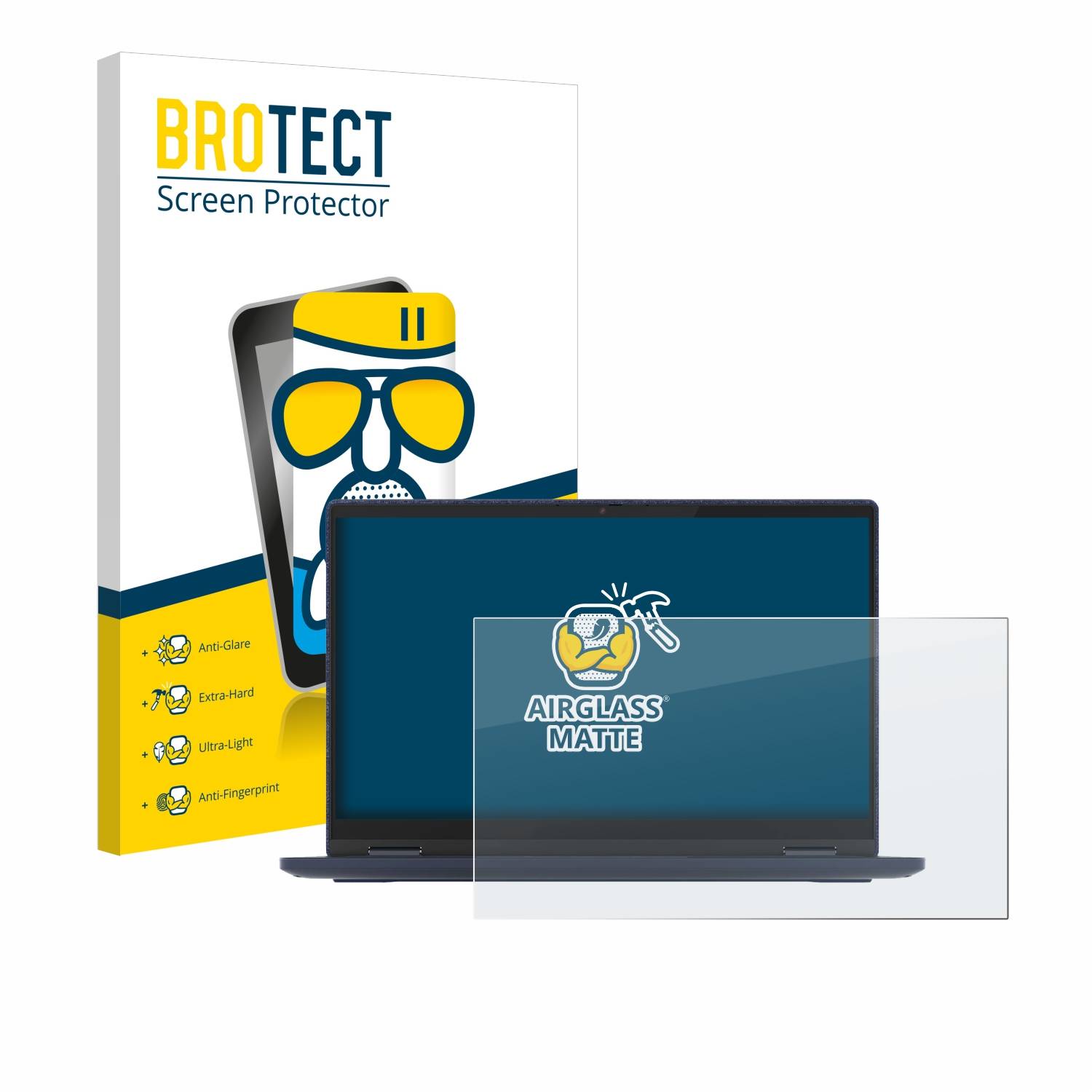 BROTECT AirGlass Matt Glas Schutz Folie für Lenovo Yoga 6 13ALC6