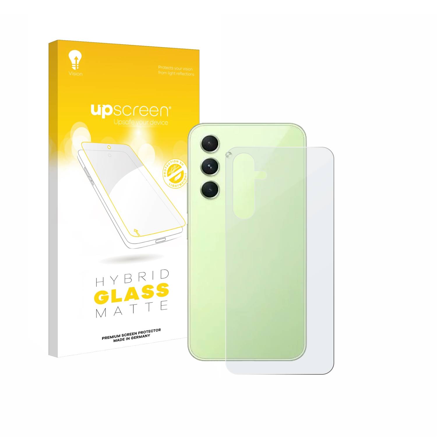 upscreen Hybrid Glas Matt Schutz-Folie für Samsung Galaxy A54 5G Enterprise Edition (Rückseite)