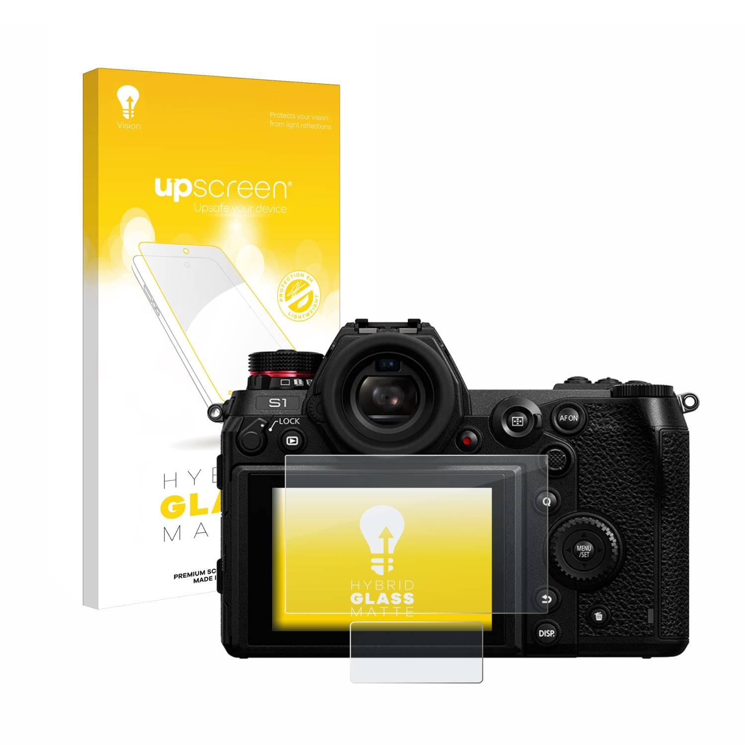 upscreen Flexible Schutz Glas Folie für Panasonic Lumix DC-S1 / Panasonic Lumix DC-S1R Schutzglas 9H Hybridglas Matt