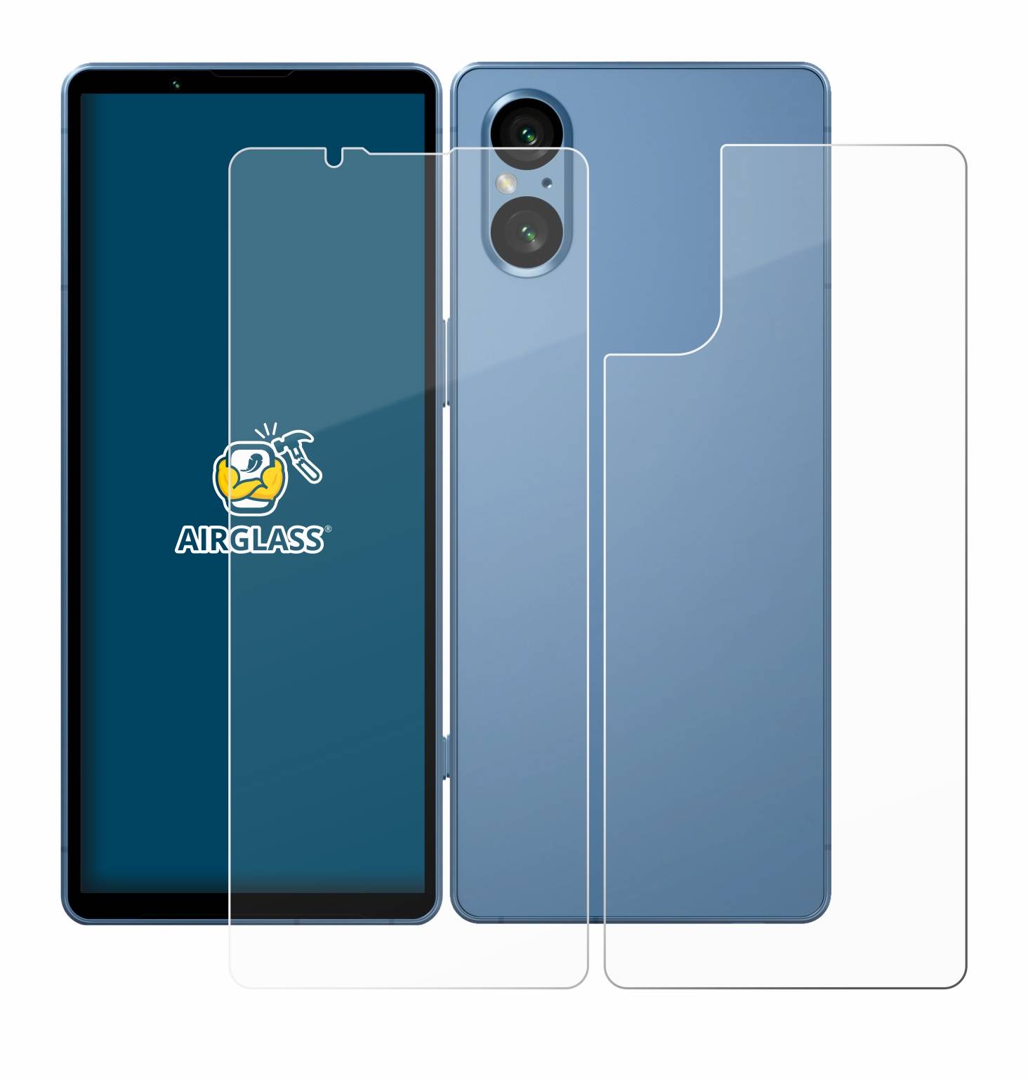 BROTECT AirGlass Glas Panzer-Folie für Sony Xperia 5 V (Display+Rückseite) - Schutzglas