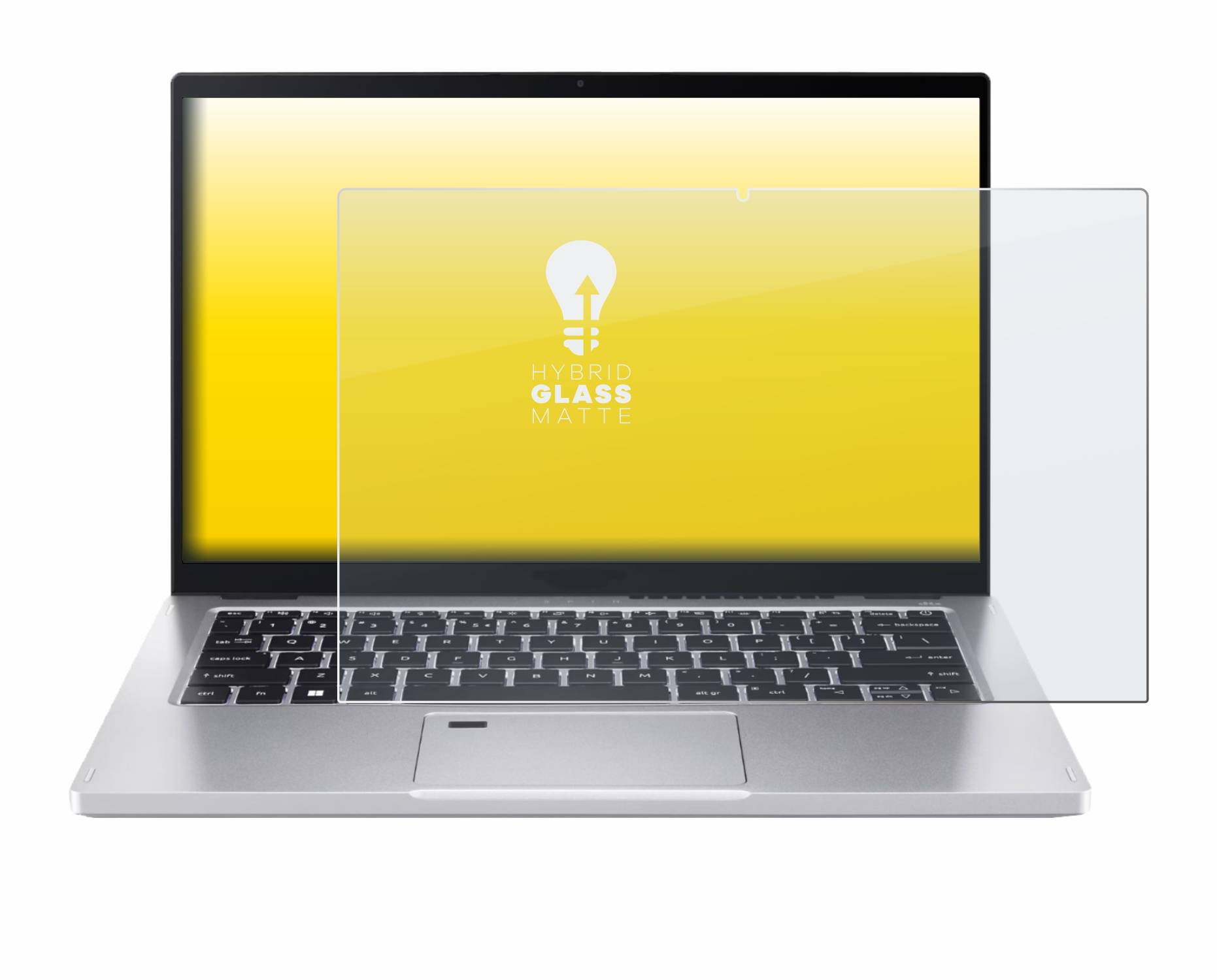 upscreen Hybrid Glas Matt Schutz-Folie für Acer Spin 3 SP314-55N