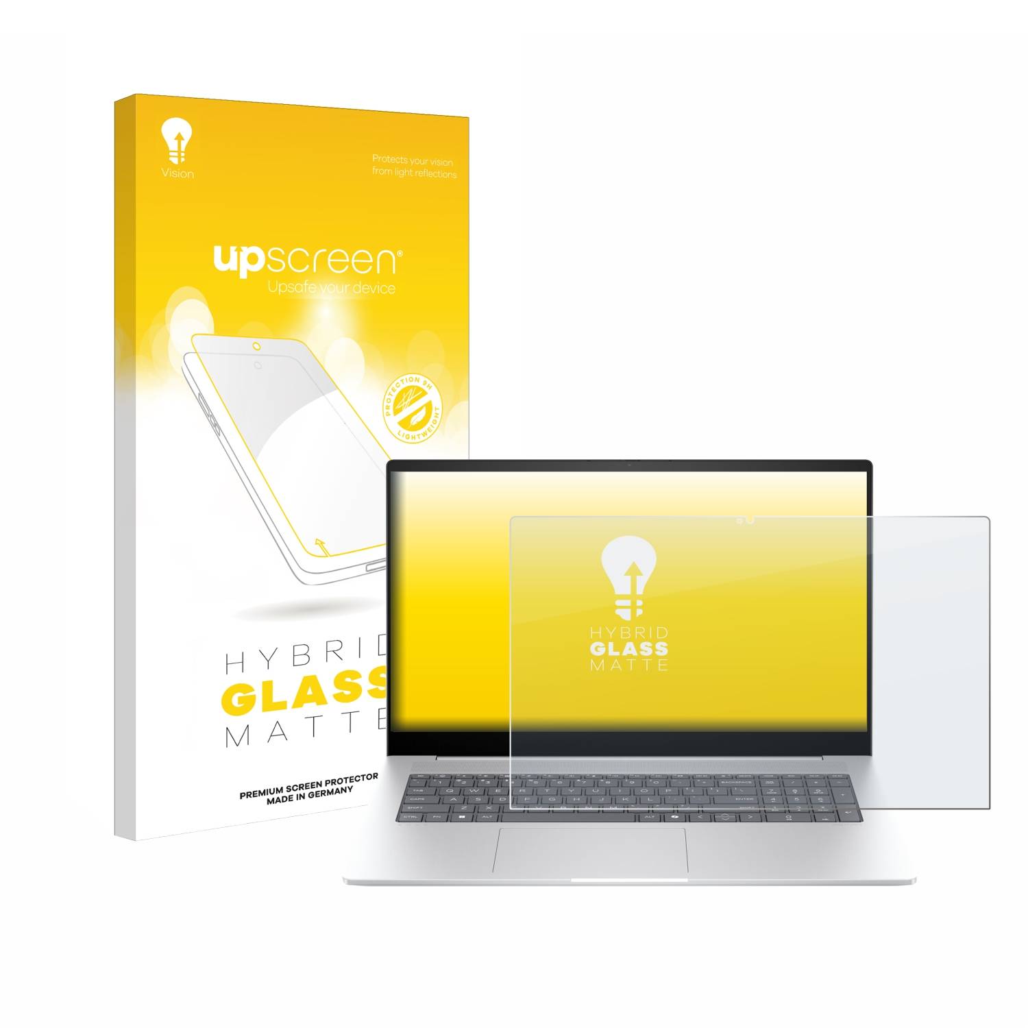 upscreen Hybrid Glas Matt Schutz-Folie für HP Envy 17 2024