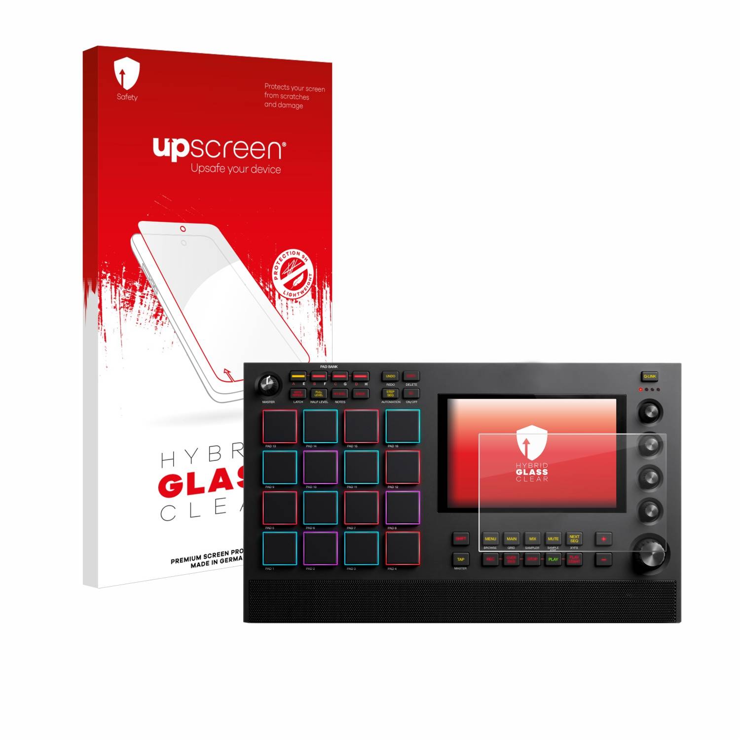 upscreen Flexible Schutz Glas Folie für Akai MPC Live II Schutzglas 9H Hybridglas Klar