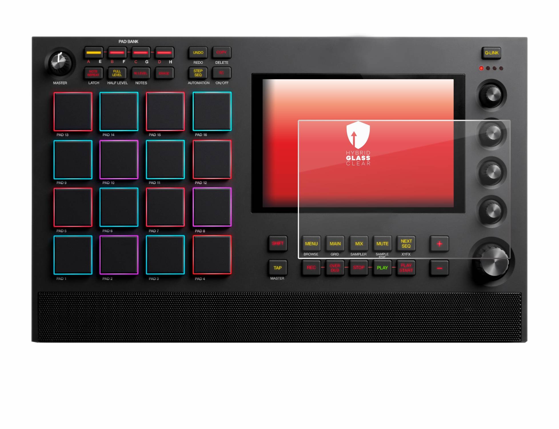 upscreen Flexible Schutz Glas Folie für Akai MPC Live II Schutzglas 9H Hybridglas Klar