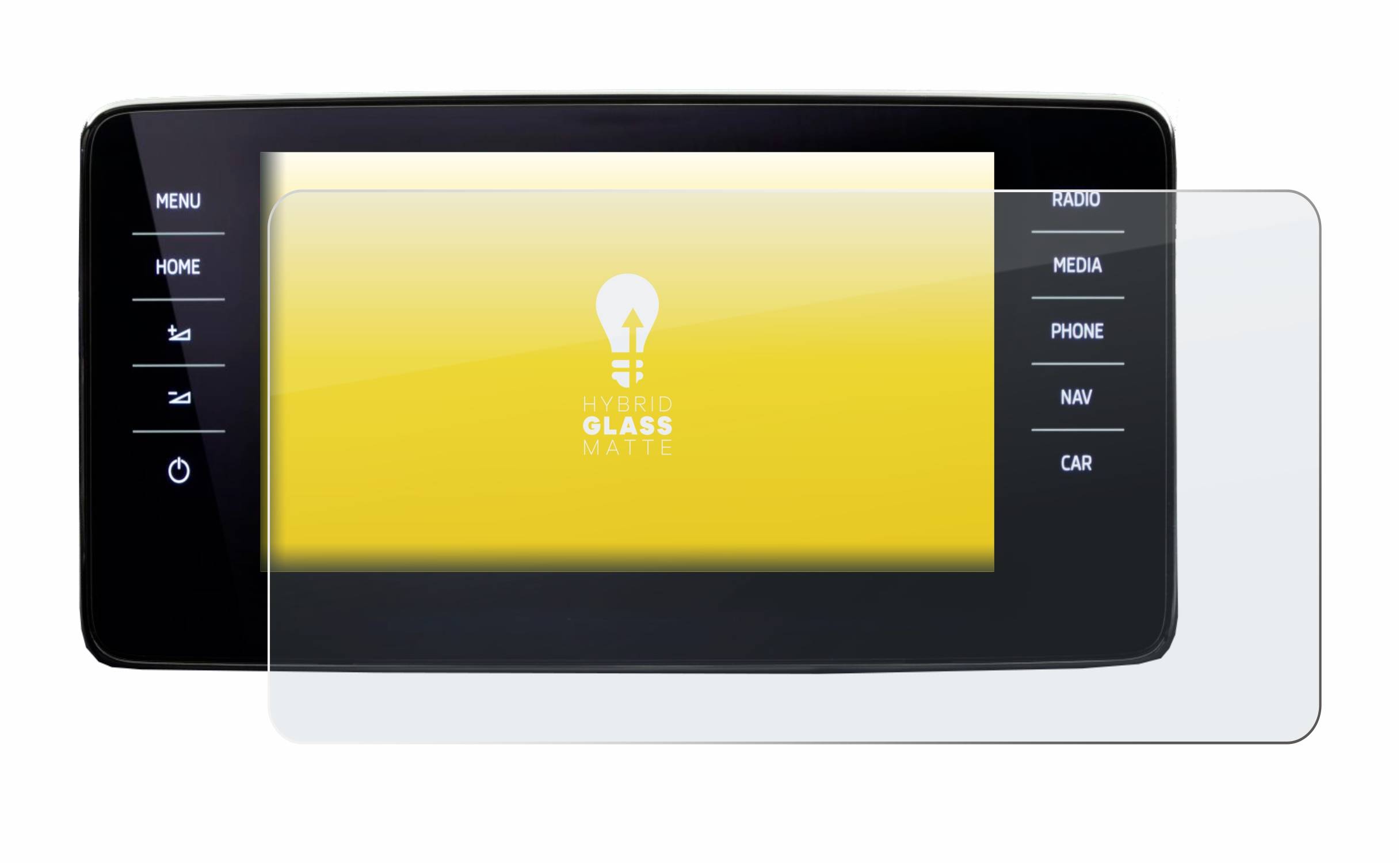 upscreen Hybrid Glas Matt Schutz-Folie für Skoda Kamiq 2021