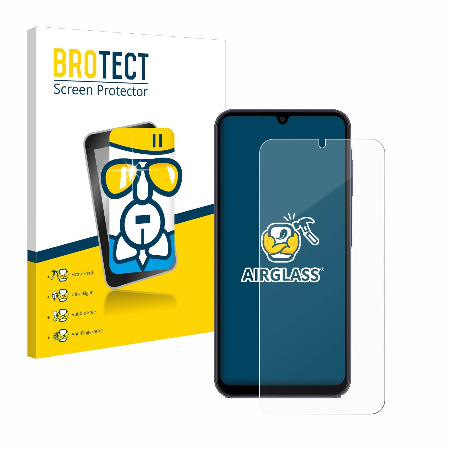 BROTECT AirGlass Glas Schutz-Folie für Samsung Galaxy A25 5G - Schutzglas