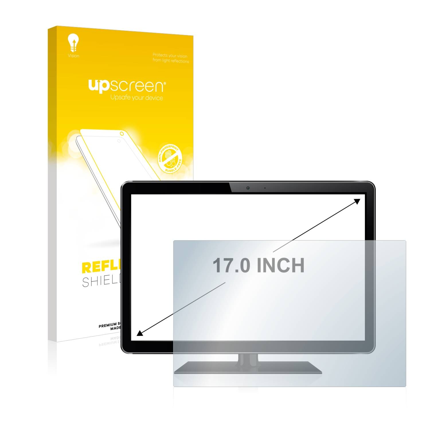 upscreen Reflection Shield Matt Schutzfolie für All-In-One PCs mit 17 Zoll Displays [341 mm x 273 mm, 4:3]