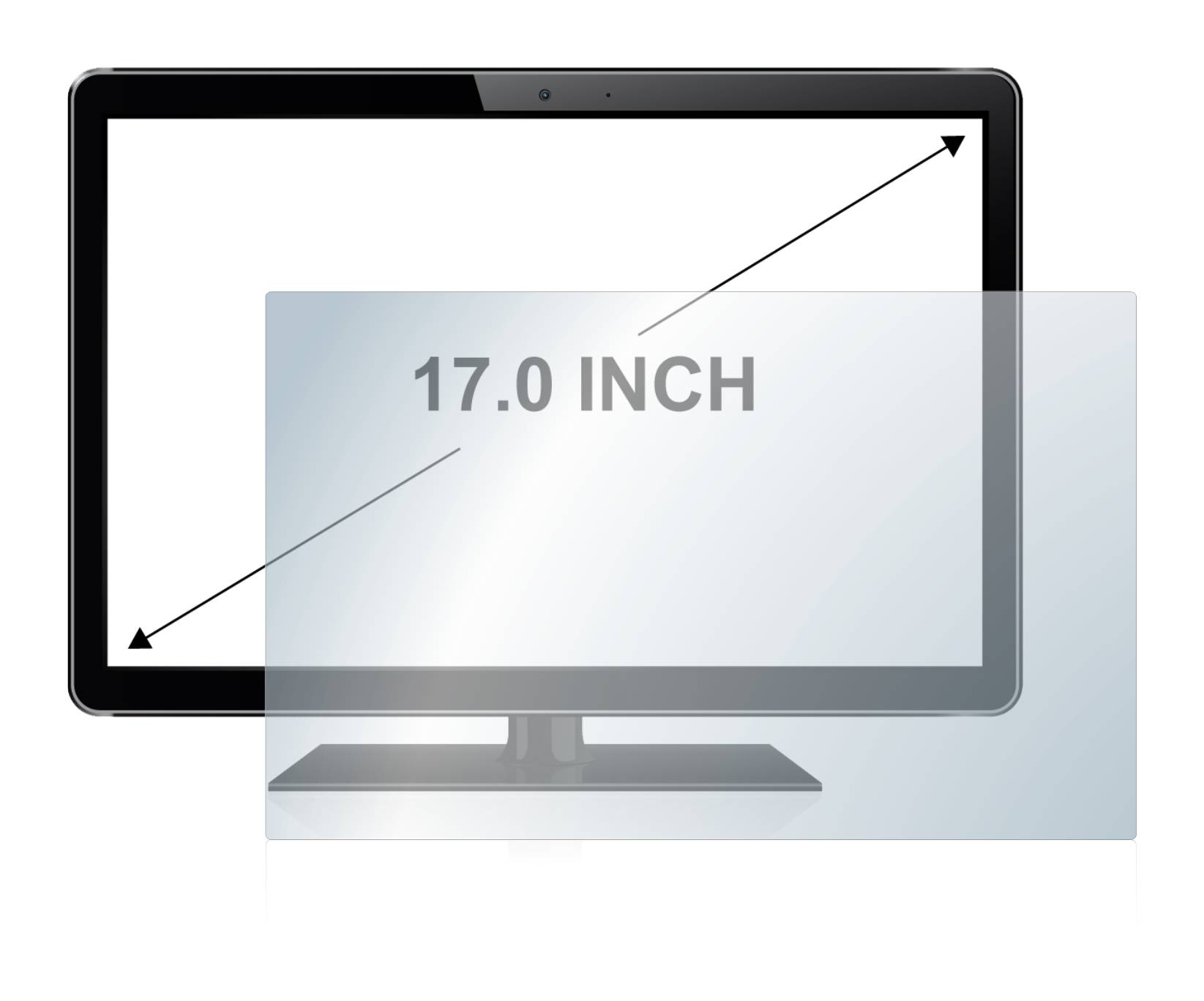 upscreen Reflection Shield Matt Schutzfolie für All-In-One PCs mit 17 Zoll Displays [341 mm x 273 mm, 4:3]