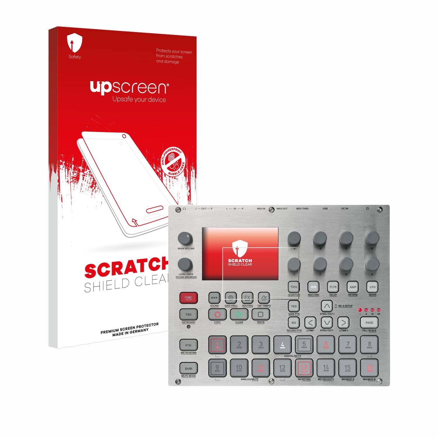 upscreen Scratch Shield Schutzfolie für Elektron Syntakt E25 Remix Edition