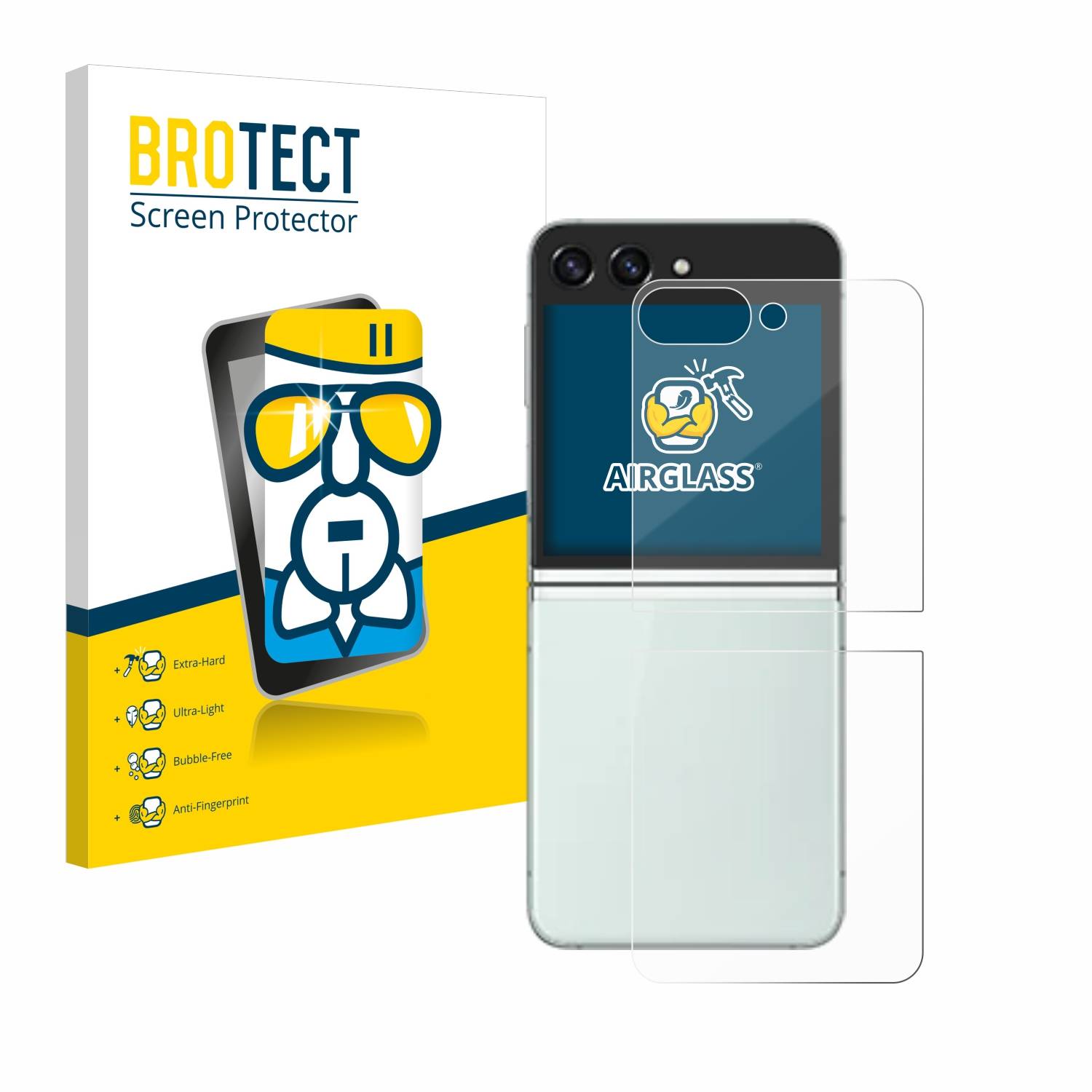 BROTECT AirGlass Glas Panzer-Folie für Samsung Galaxy Z Flip 5 (Rückseite) - Schutzglas