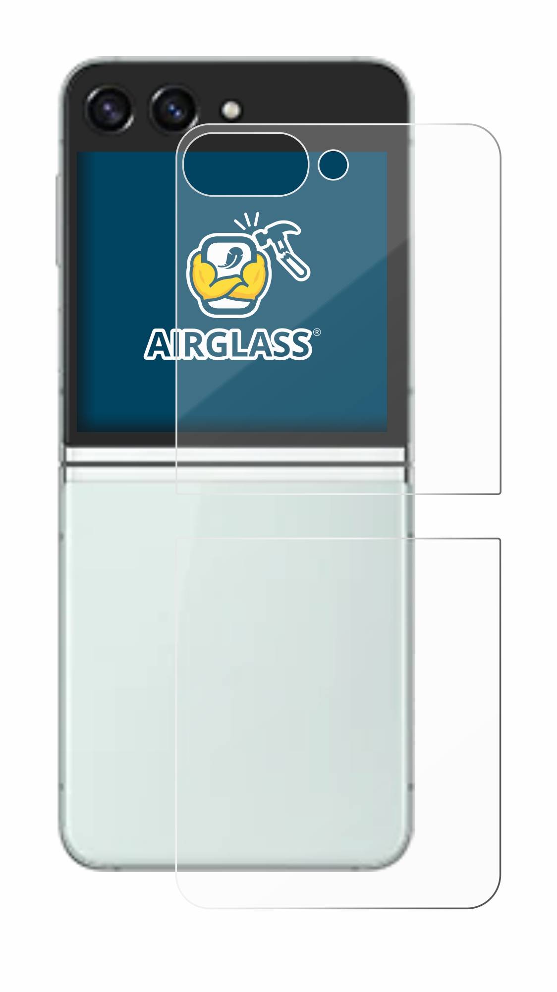 BROTECT AirGlass Glas Panzer-Folie für Samsung Galaxy Z Flip 5 (Rückseite) - Schutzglas