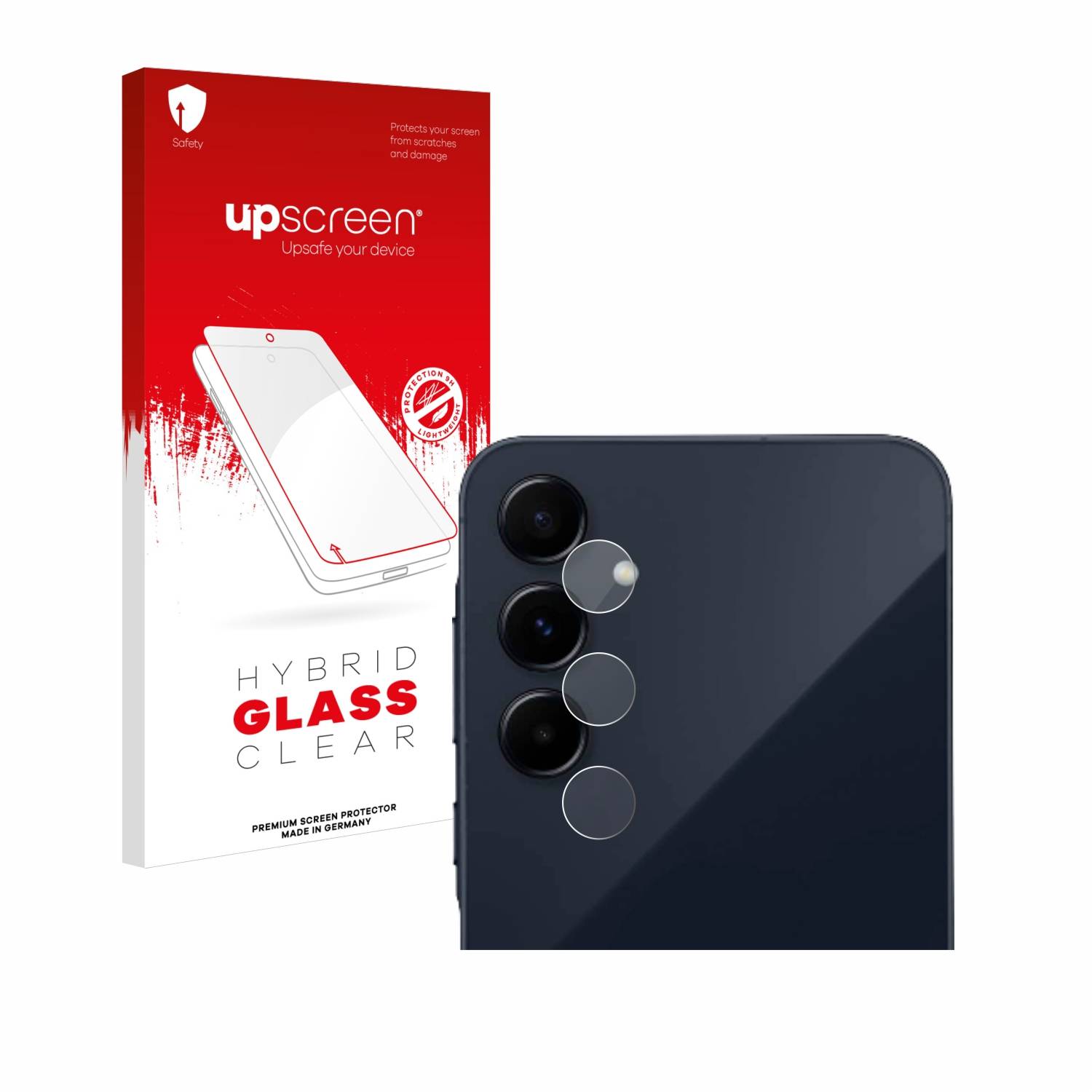 upscreen Hybrid Glas Schutz-Folie für Samsung Galaxy A55 5G (NUR Kameraschutz)