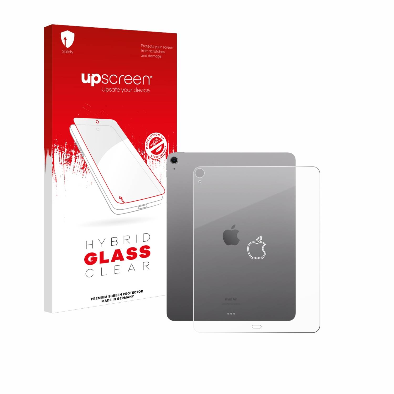 upscreen Hybrid Glas Schutz-Folie für Apple iPad Air 13 WiFi Cellular 2024 (Rückseite)