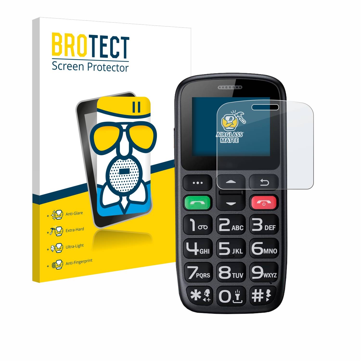 BROTECT AirGlass Matt Glas Schutz Folie für Sweetlink S2 Plus