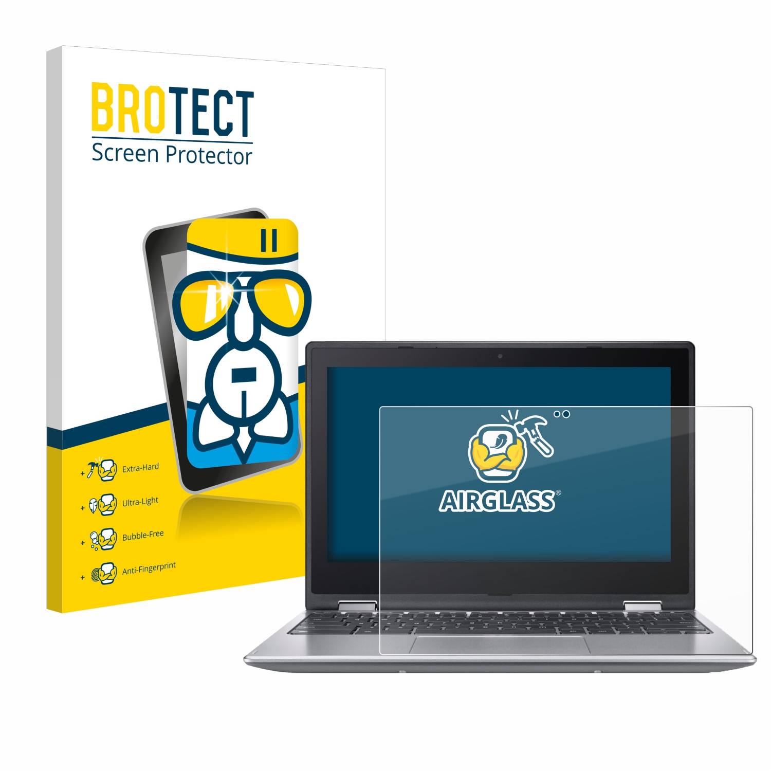 BROTECT AirGlass Glas Schutz-Folie für Acer Chromebook Spin 511 R756TN-TCO - Schutzglas