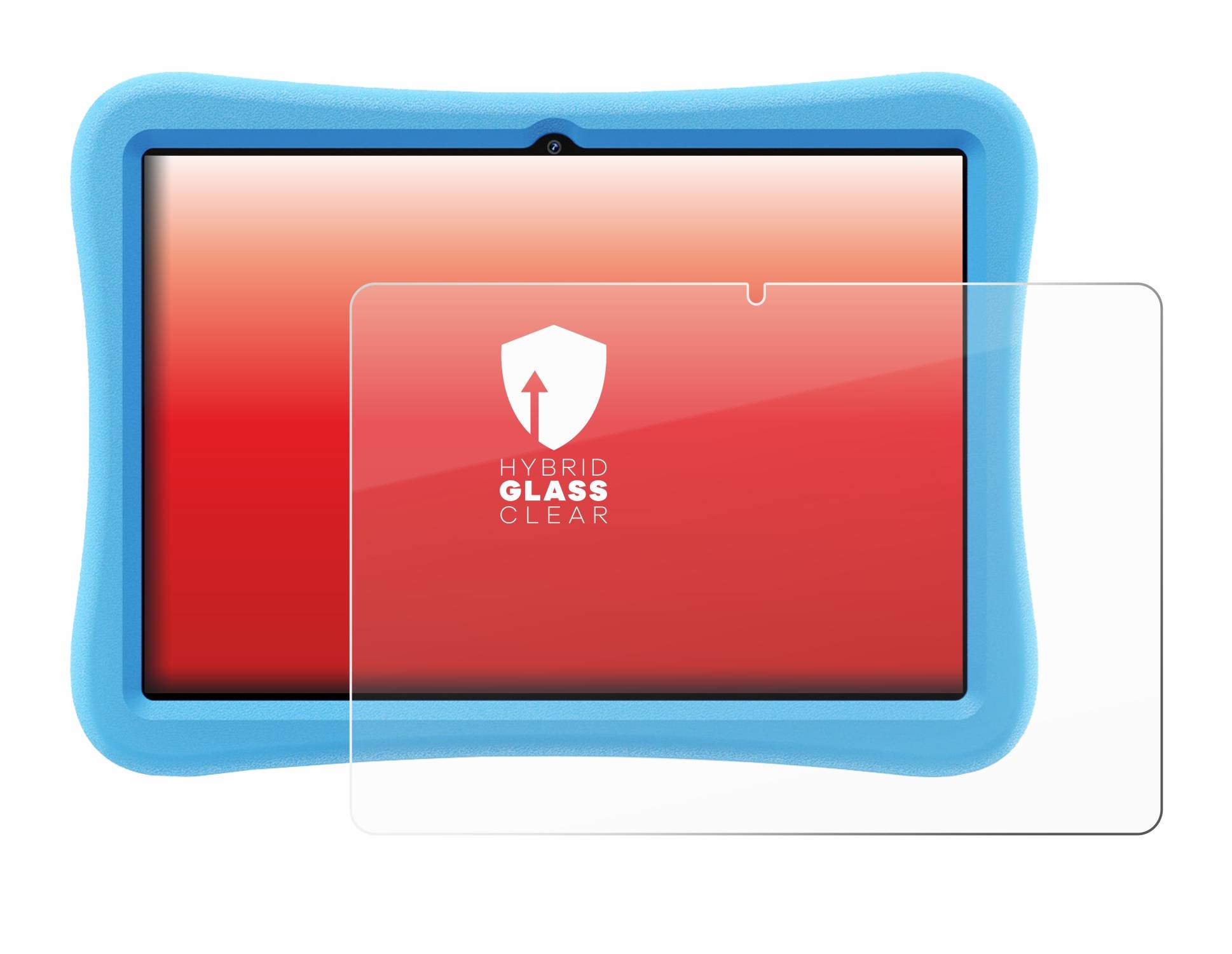 upscreen Hybrid Glas Schutz-Folie für Oukitel OT6 Kids Tablet