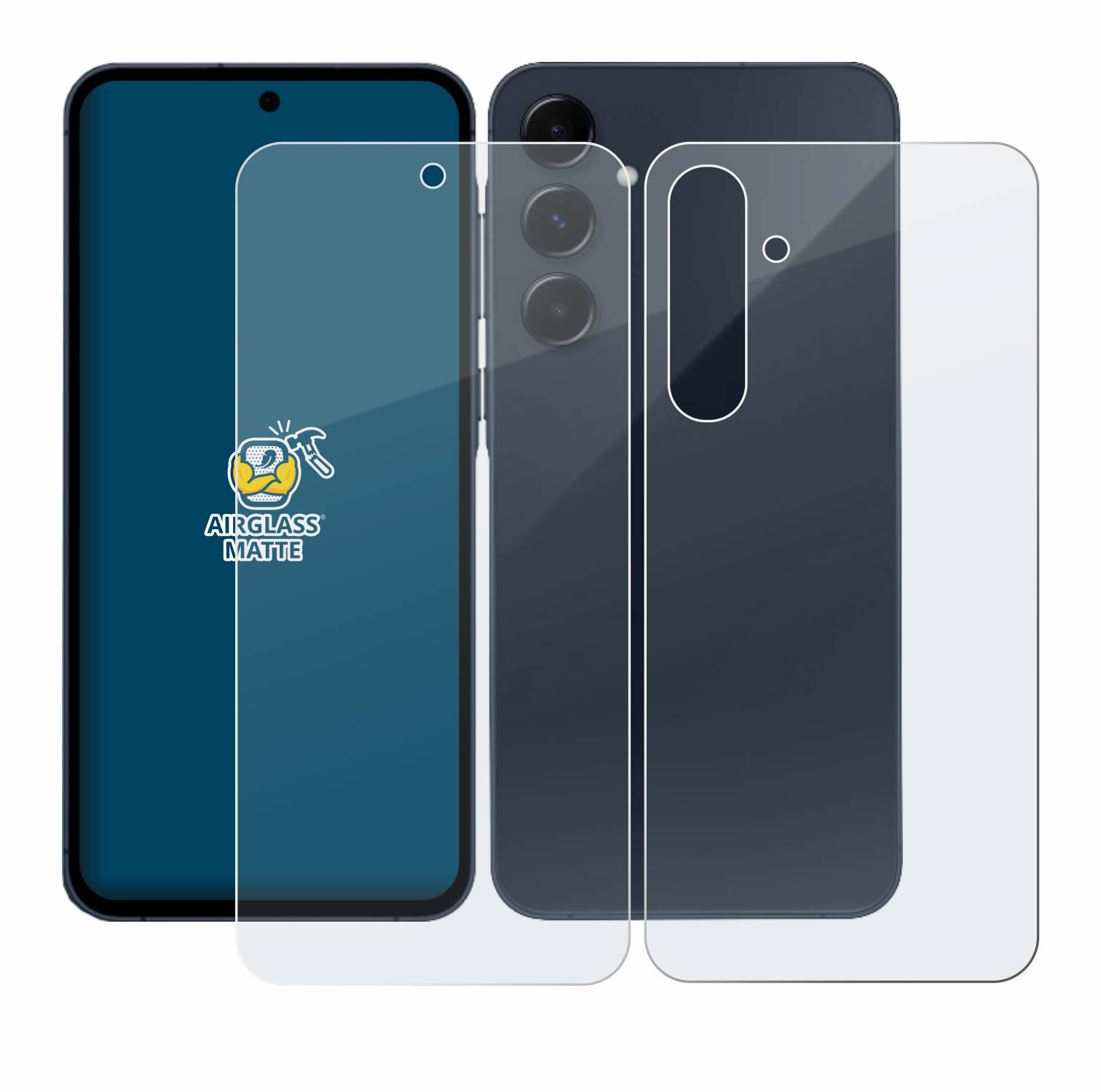 BROTECT AirGlass Matt Glas Panzer Folie für Samsung Galaxy A35 5G (Display+Rückseite)
