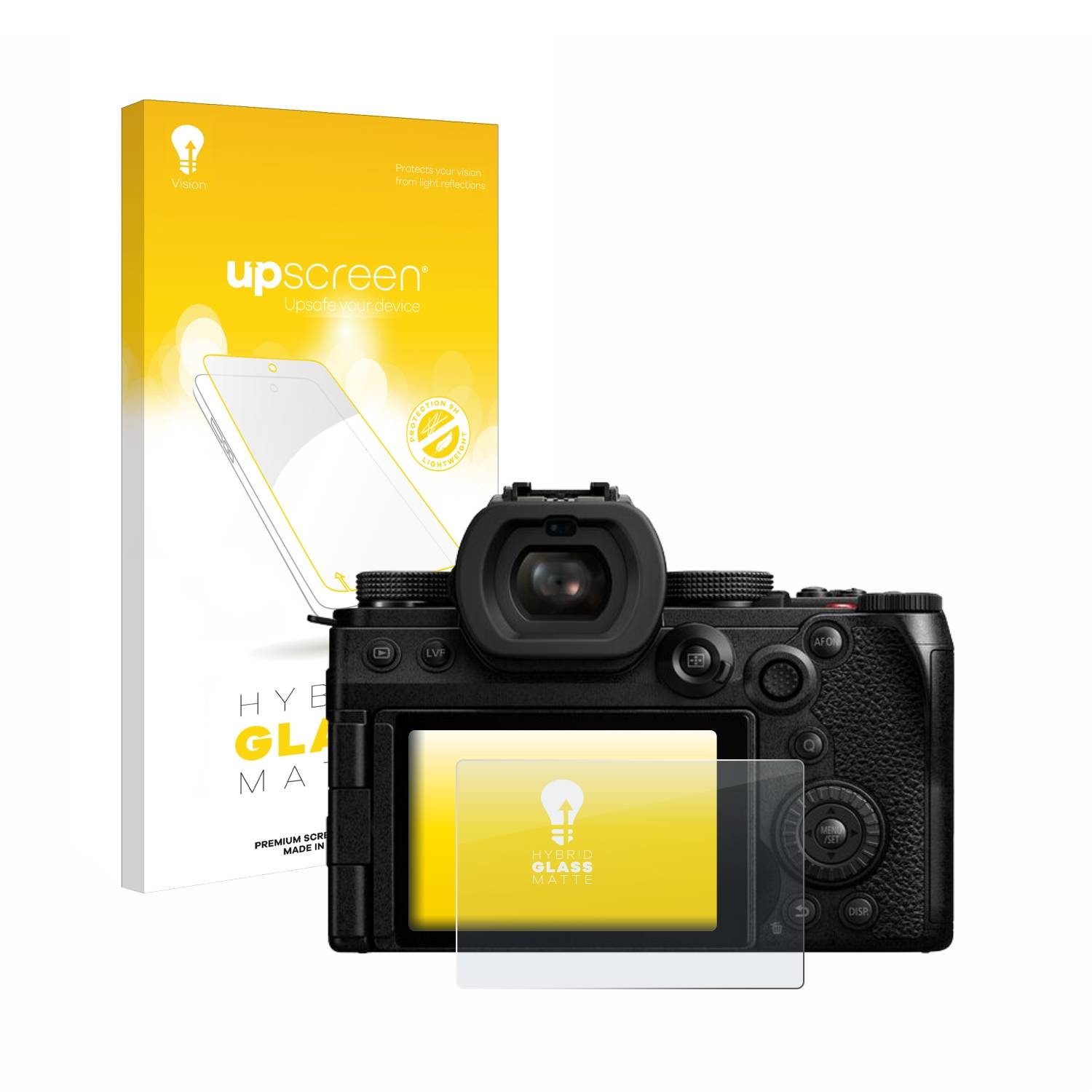 upscreen Hybrid Glas Matt Schutz-Folie für Panasonic Lumix DC-S5II