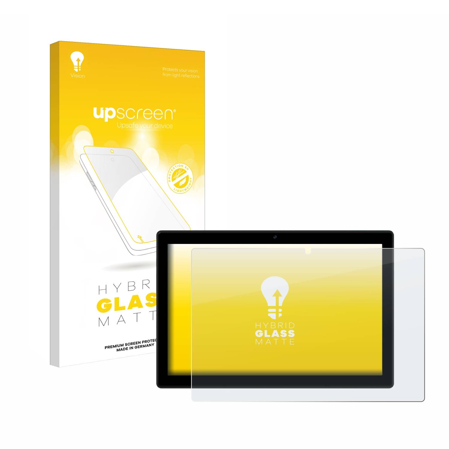 upscreen Hybrid Glas Matt Schutz-Folie für Powmus T221 10.1
