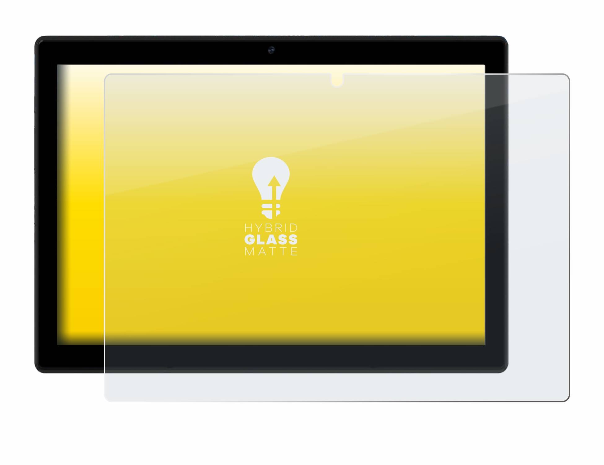 upscreen Hybrid Glas Matt Schutz-Folie für Powmus T221 10.1