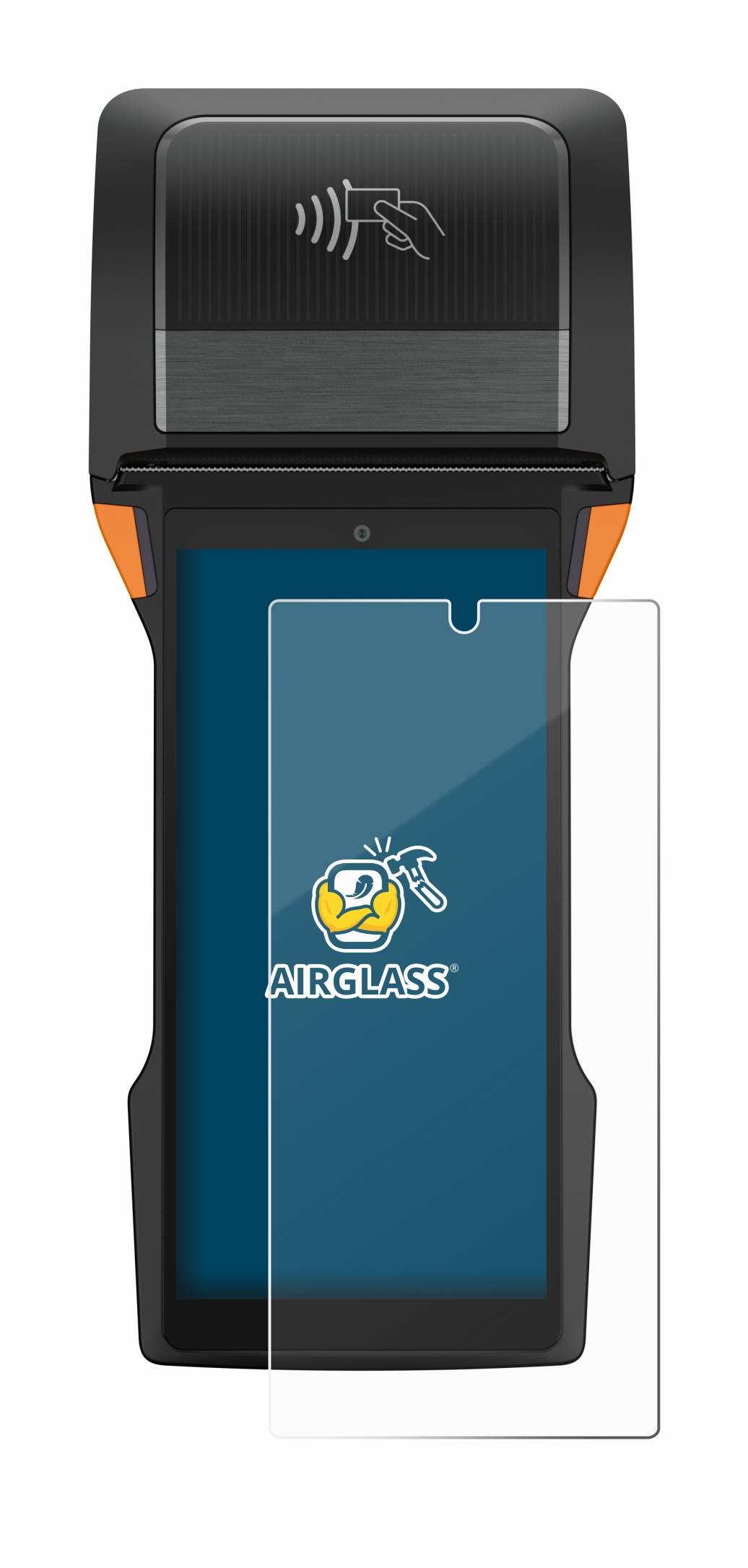 BROTECT AirGlass Flexible Schutz Glas Folie für Sunmi V2s Plus Klar Transparent