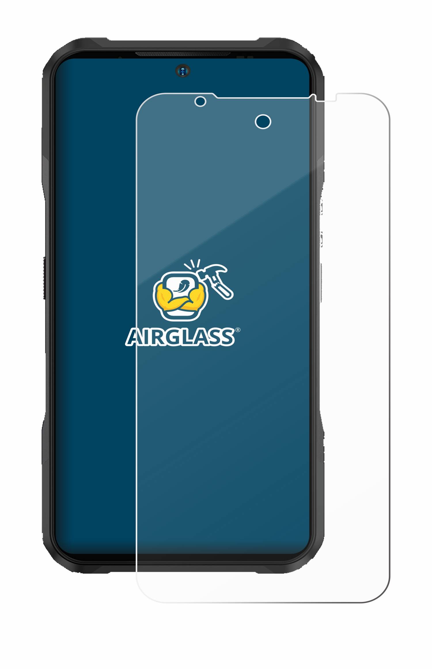 BROTECT AirGlass Flexible Schutz Glas Folie für Doogee V20S Klar Transparent