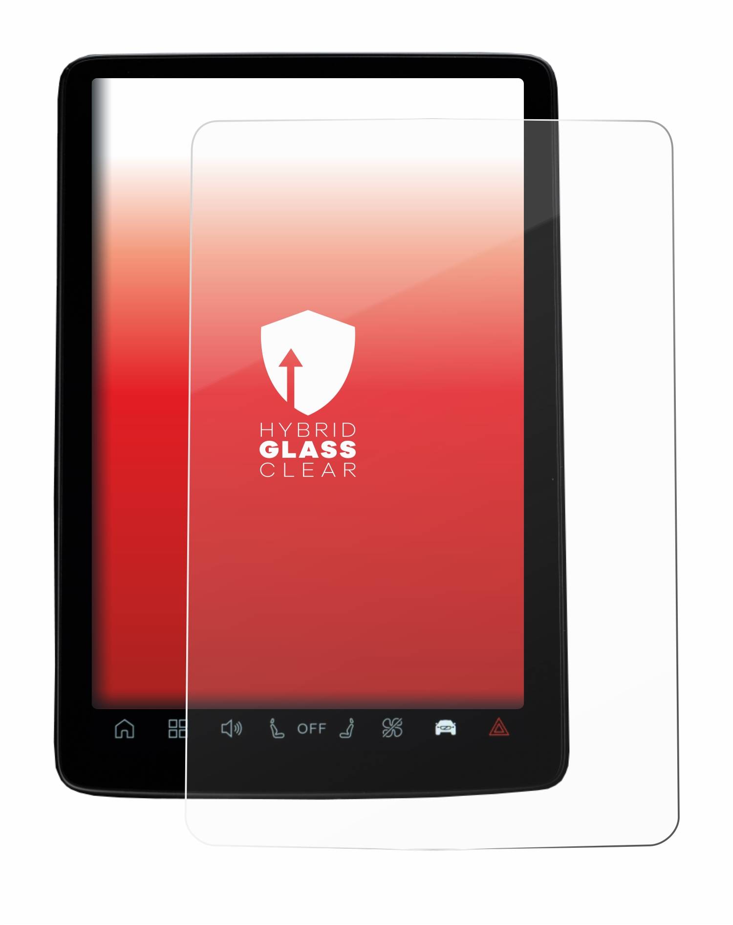 upscreen Flexible Schutz Glas Folie für Volvo EX30 12.3" Schutzglas 9H Hybridglas Klar